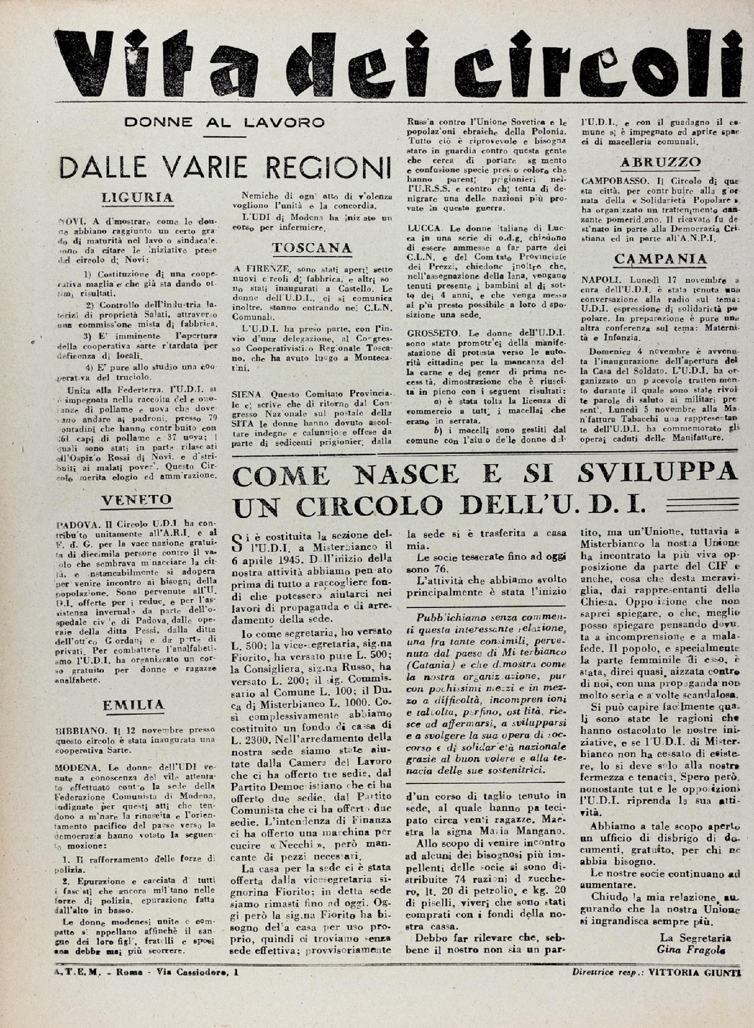 Noi Donne N 16 Del 1945