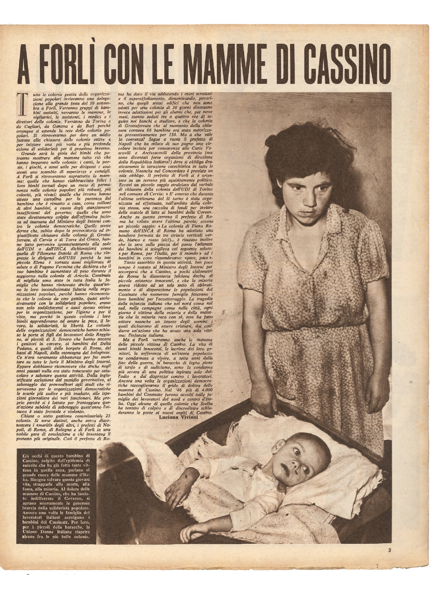 Foto: Noi Donne ed il mese della stampa/Le mamme di Cassino/Impiegato e povero/Matrimonio made USA