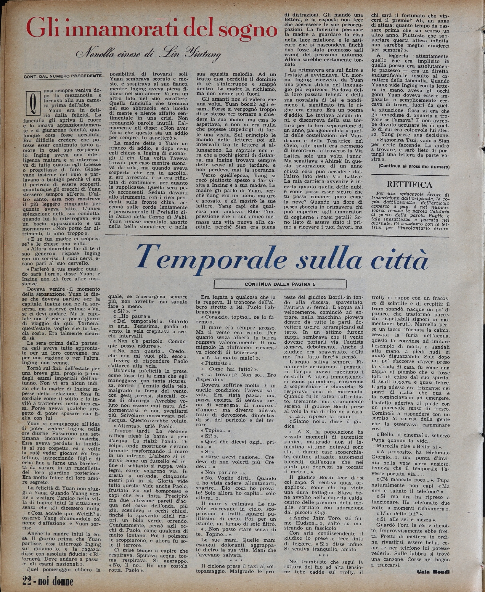 Foto: Noi Donne X n. 33