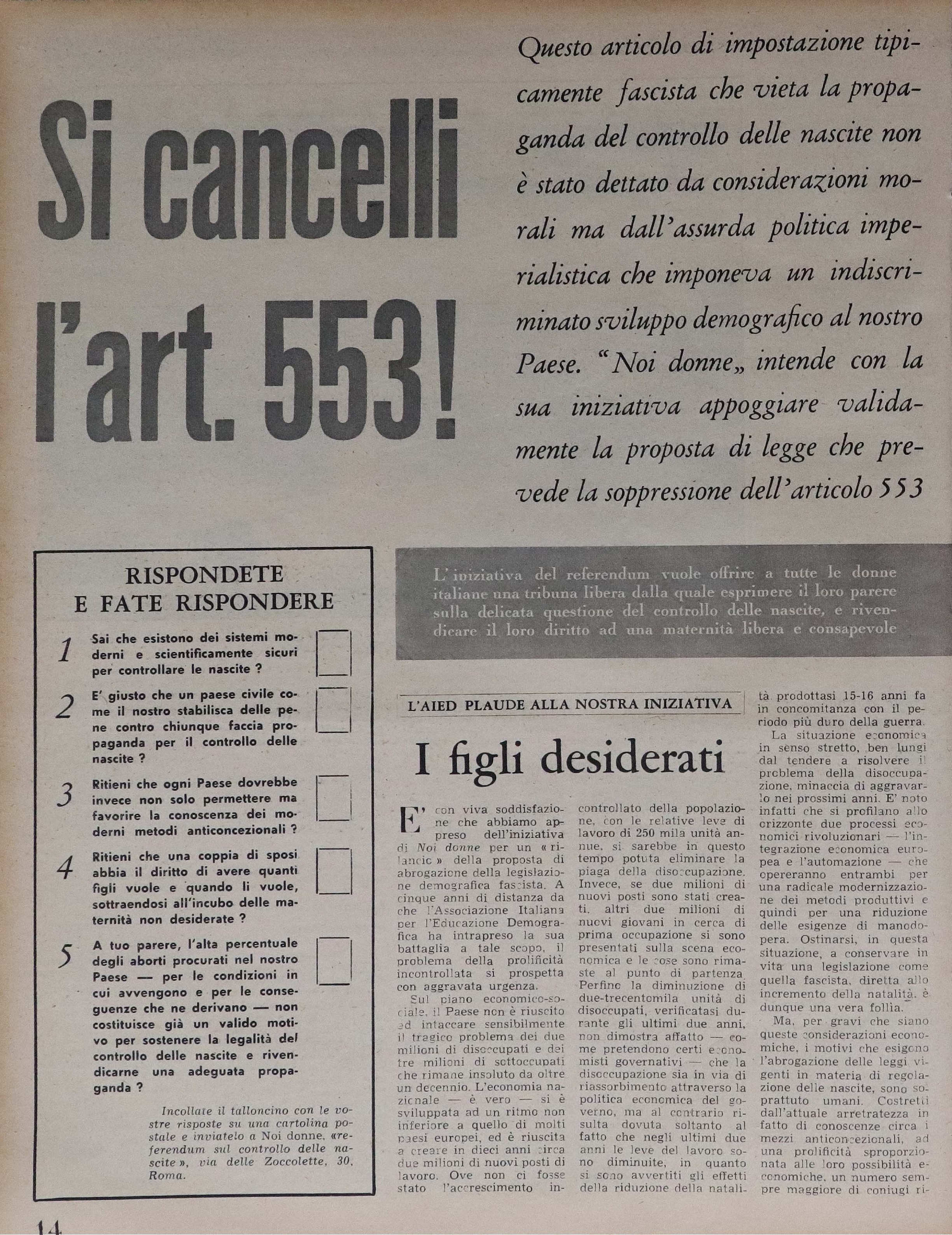 Foto: Noi Donne XIII n. 29