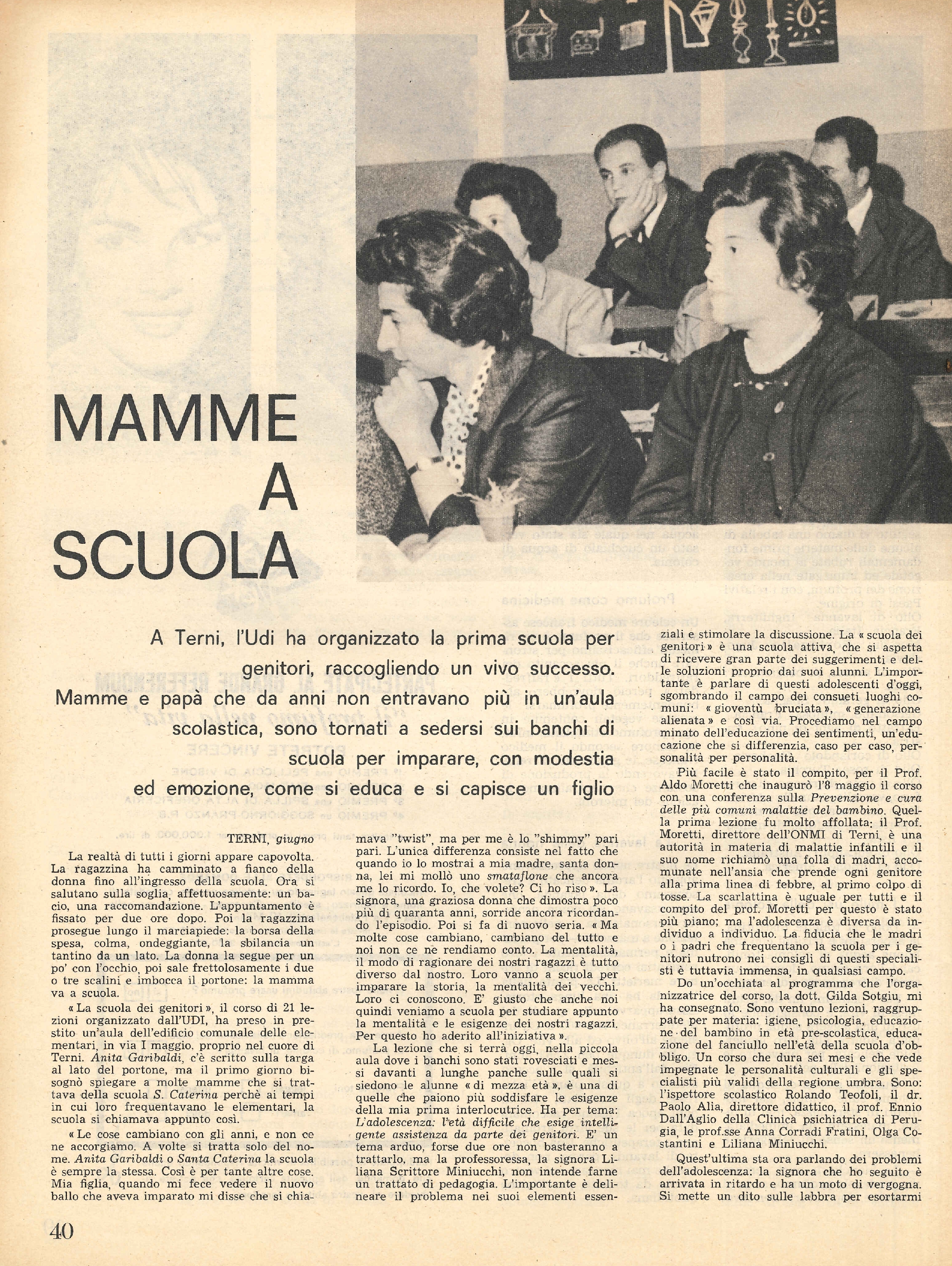 Foto: Mamme a scuola...