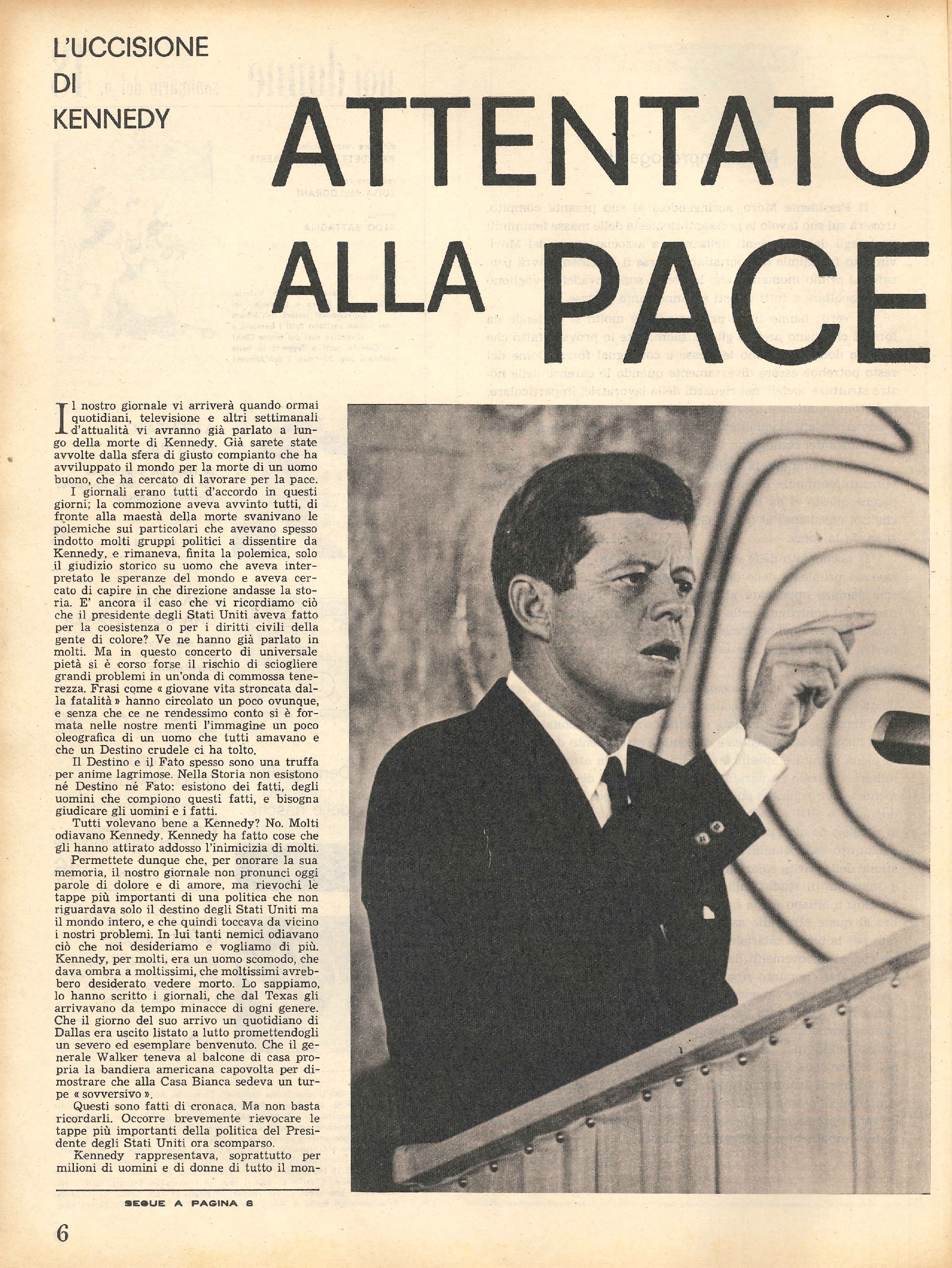 Foto: Morte di kennedy: attentato alla pace...