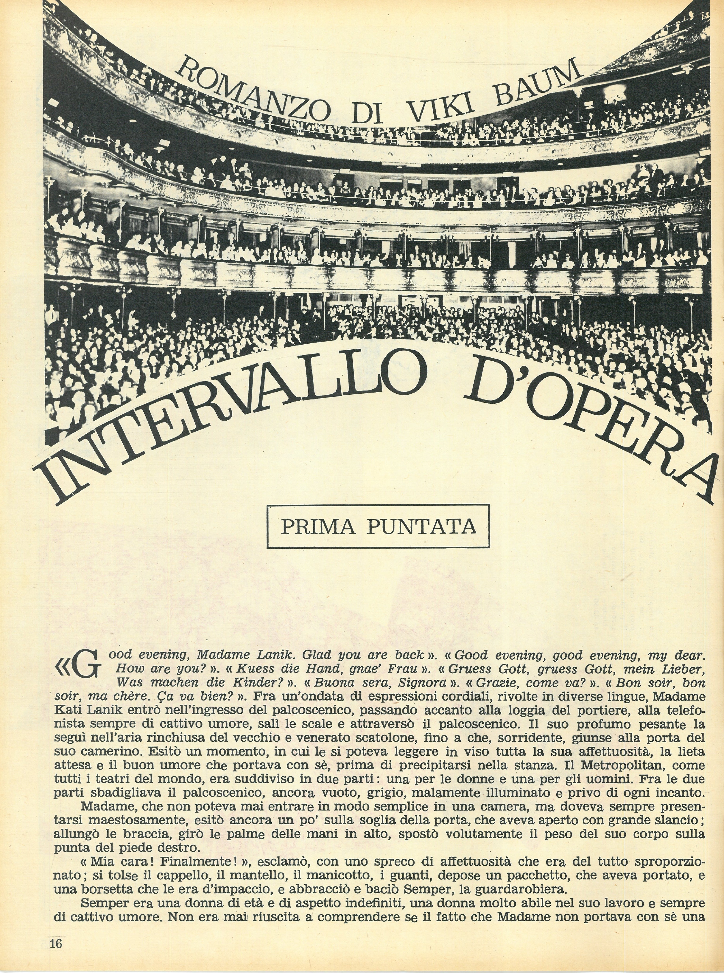 Foto: Intervallo d'opera