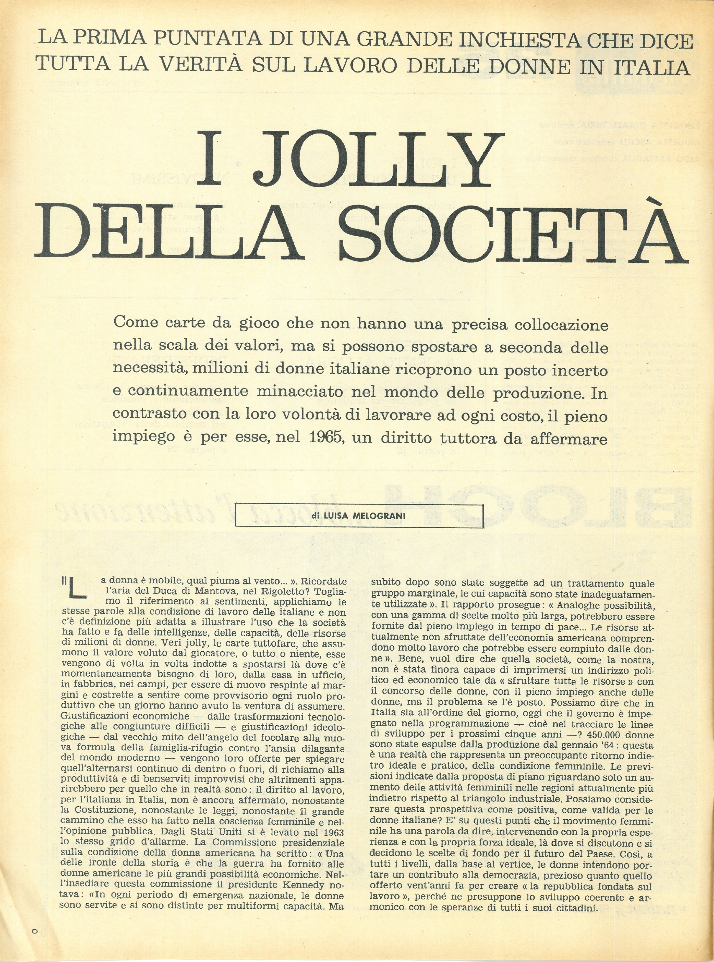 Foto: Le donne, i jolly della società