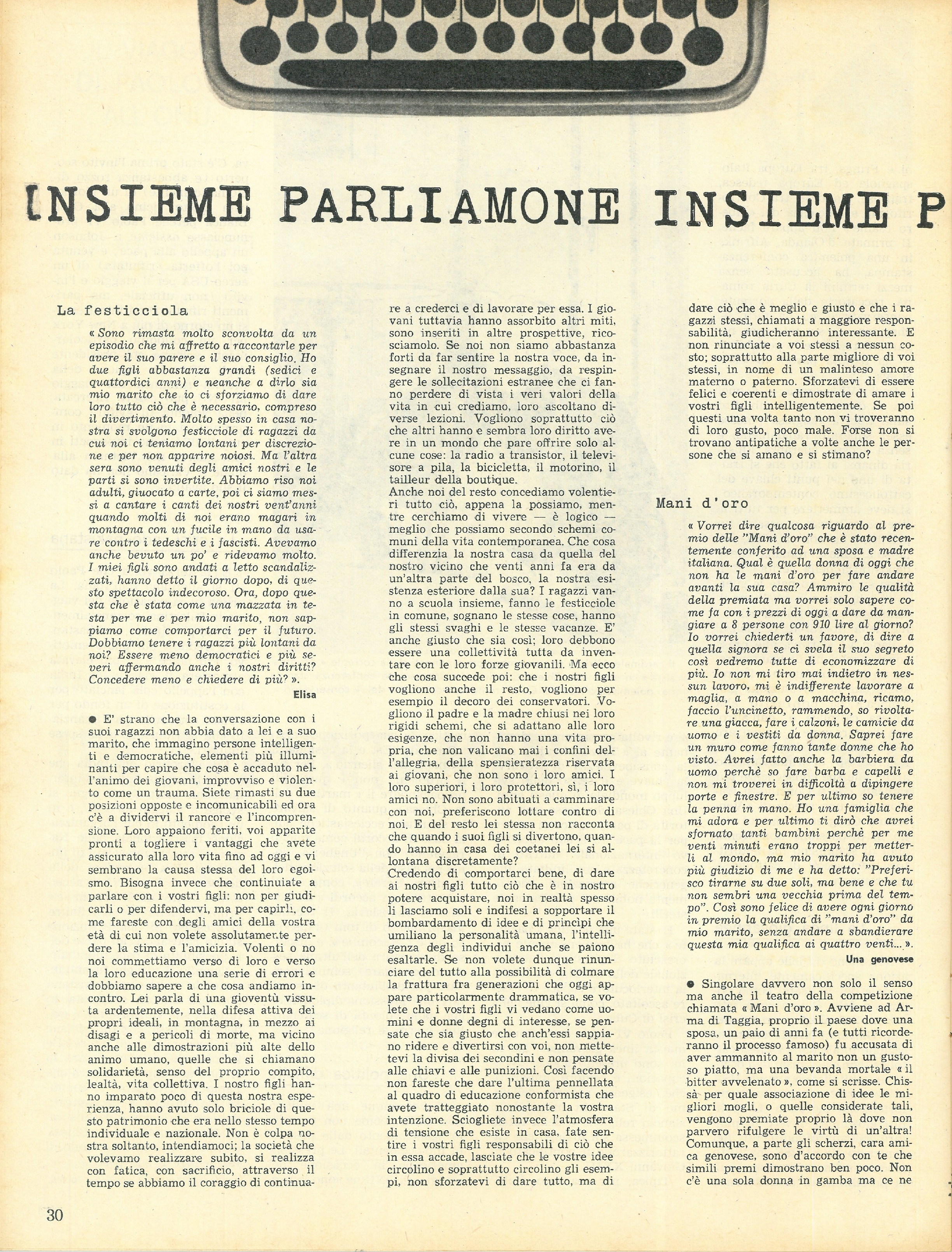 Foto: Ferragosto sulla luna.Il mondo dell'ABC:la scuola in 4 continenti;la moda maglia (in copertina)