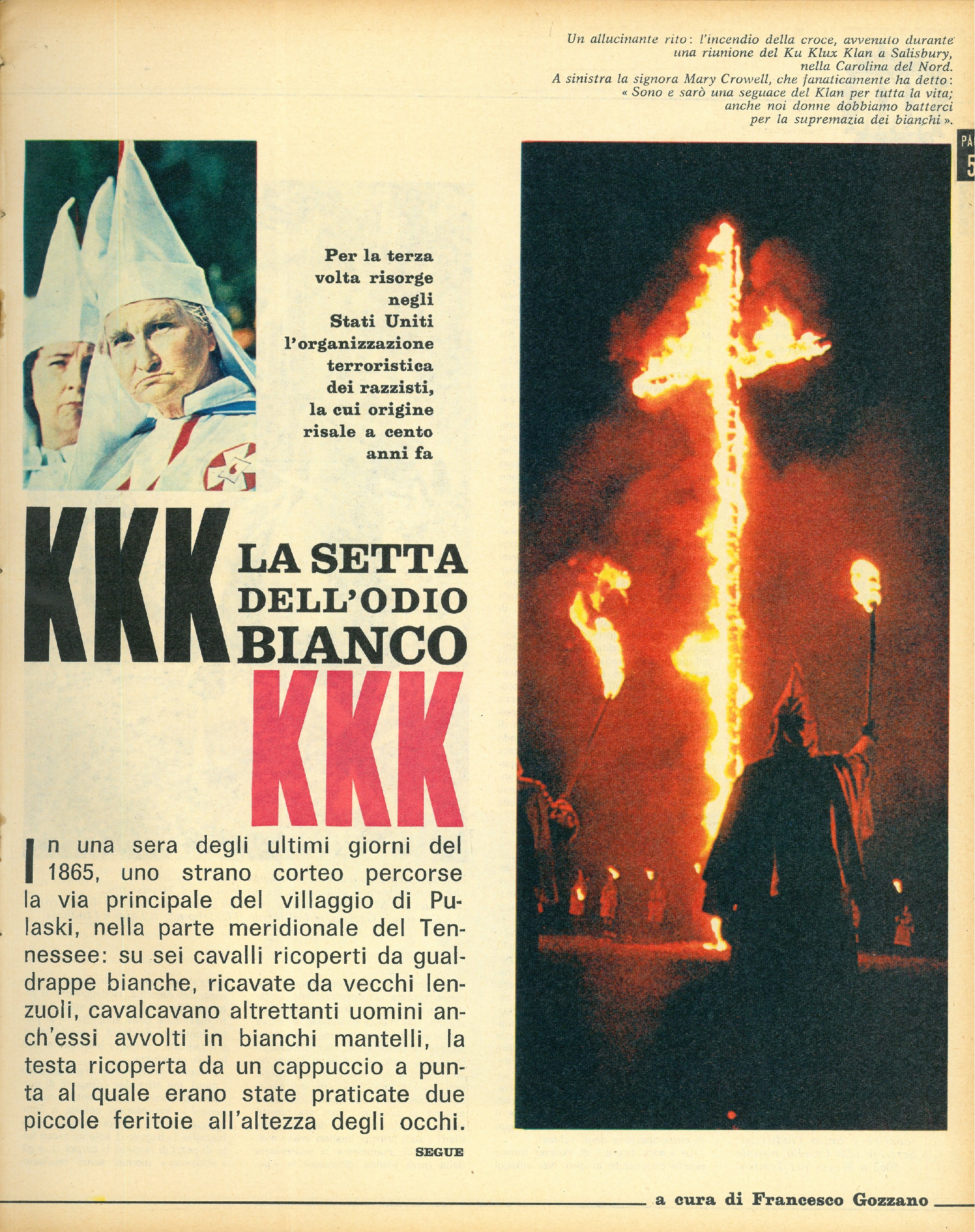 Foto: KKK la setta dell'odio bianco