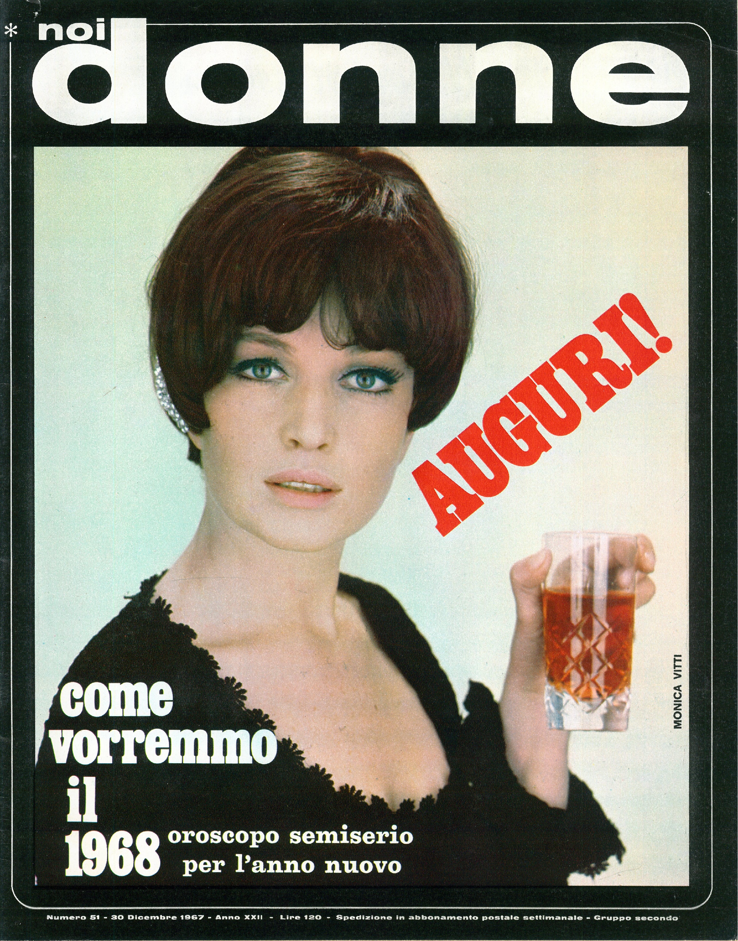 Foto: Come vorremmo il 1968 ,oroscopo semiserio per l'anno nuovo. In copertina Monica Vitti, interprete straordinario del film La ragazza con la pistola  