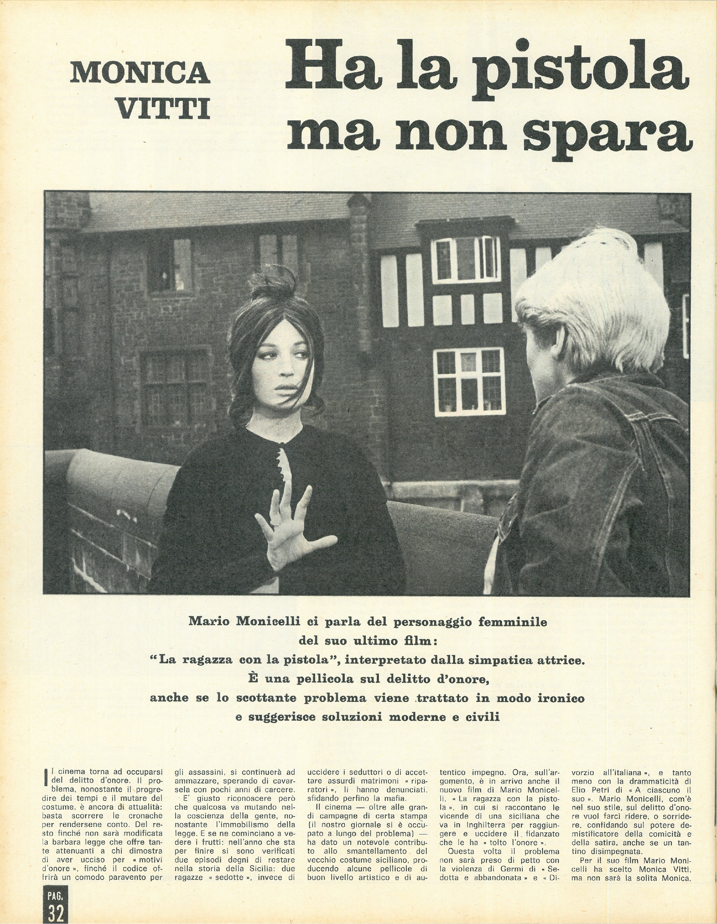 Foto: Come vorremmo il 1968 ,oroscopo semiserio per l'anno nuovo. In copertina Monica Vitti, interprete straordinario del film La ragazza con la pistola  