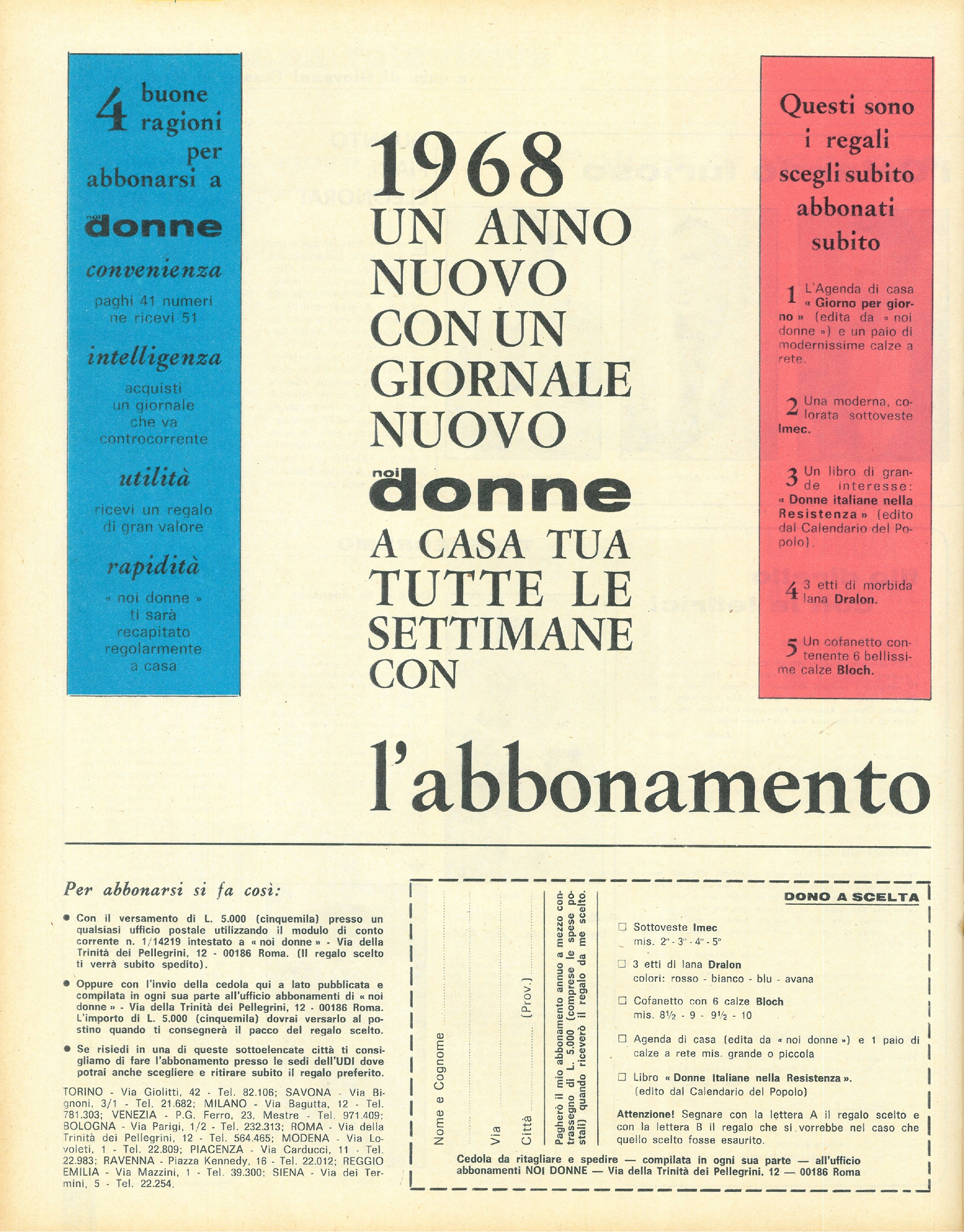 Foto: Come vorremmo il 1968 ,oroscopo semiserio per l'anno nuovo. In copertina Monica Vitti, interprete straordinario del film La ragazza con la pistola  