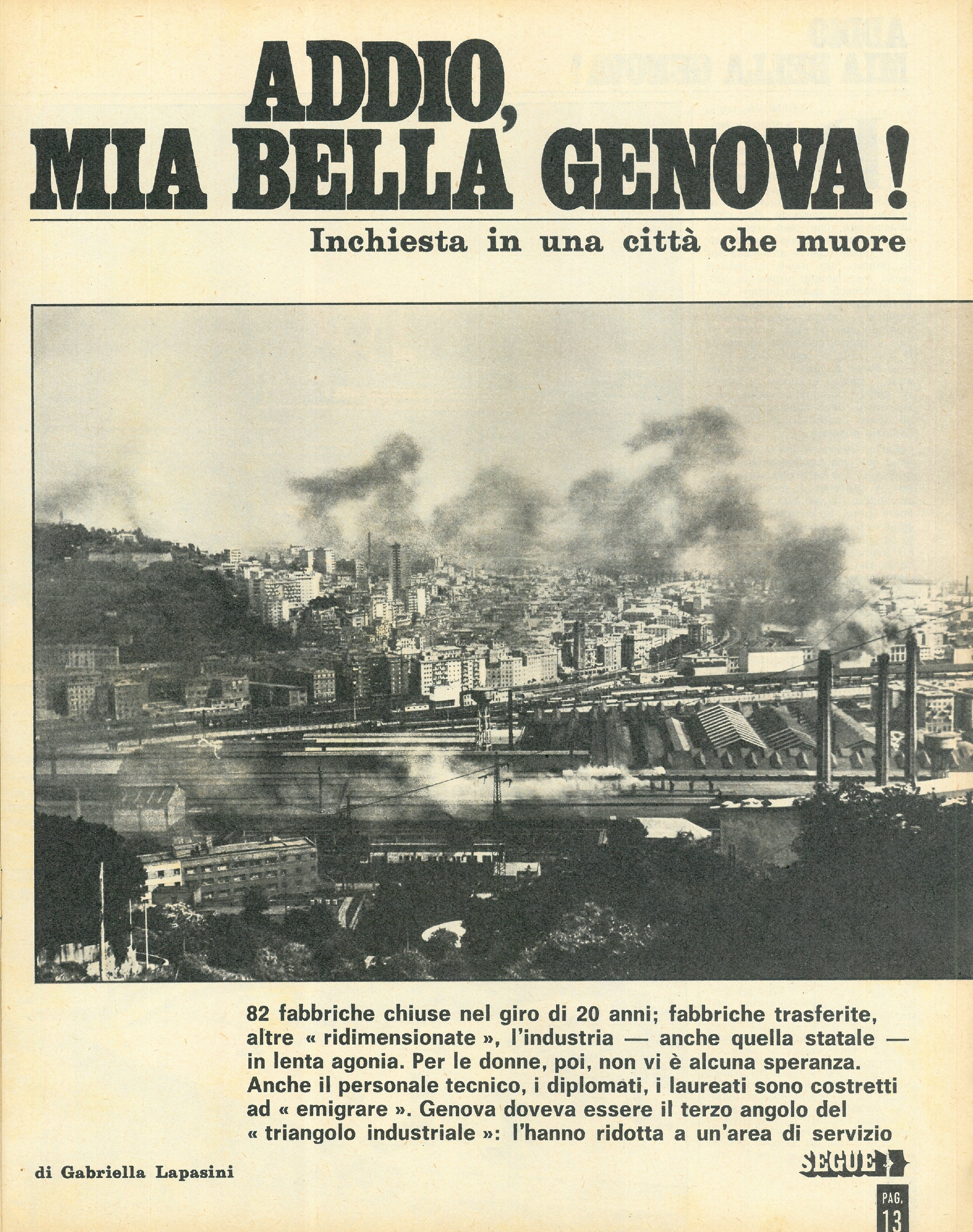 Foto: Genova: inchiesta in una città che muore
