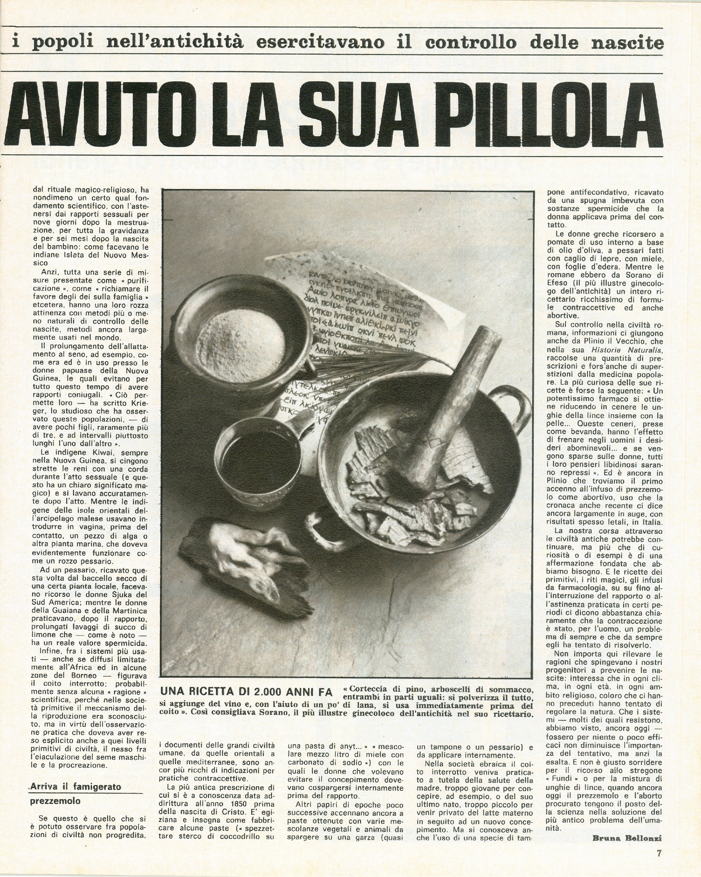 Foto: La pillola nell'antichità