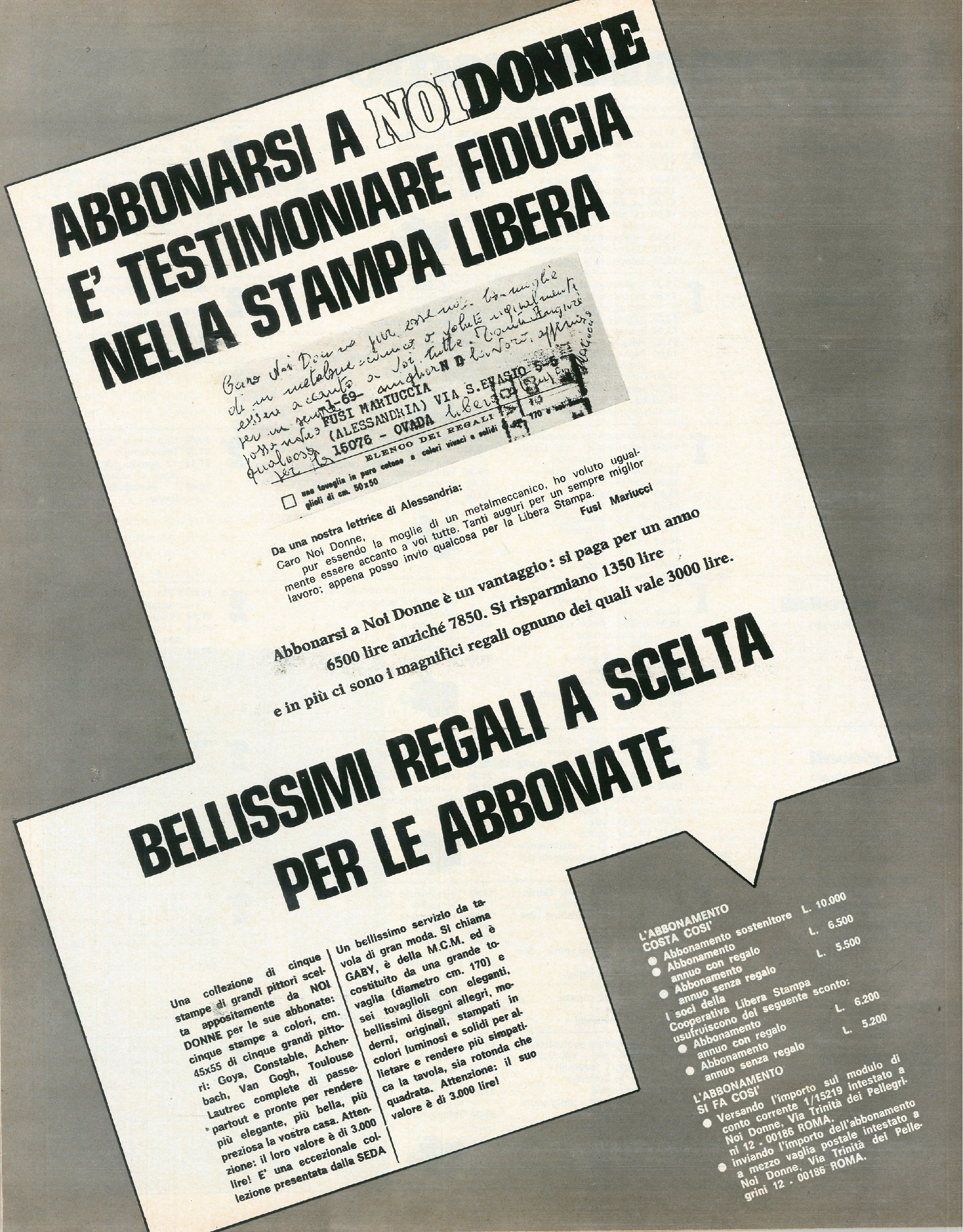 Foto: Le donne comuniste 1970 cercano una forza e non un mito mentre negli USA si pensa ad una donna alla Casa Bianca