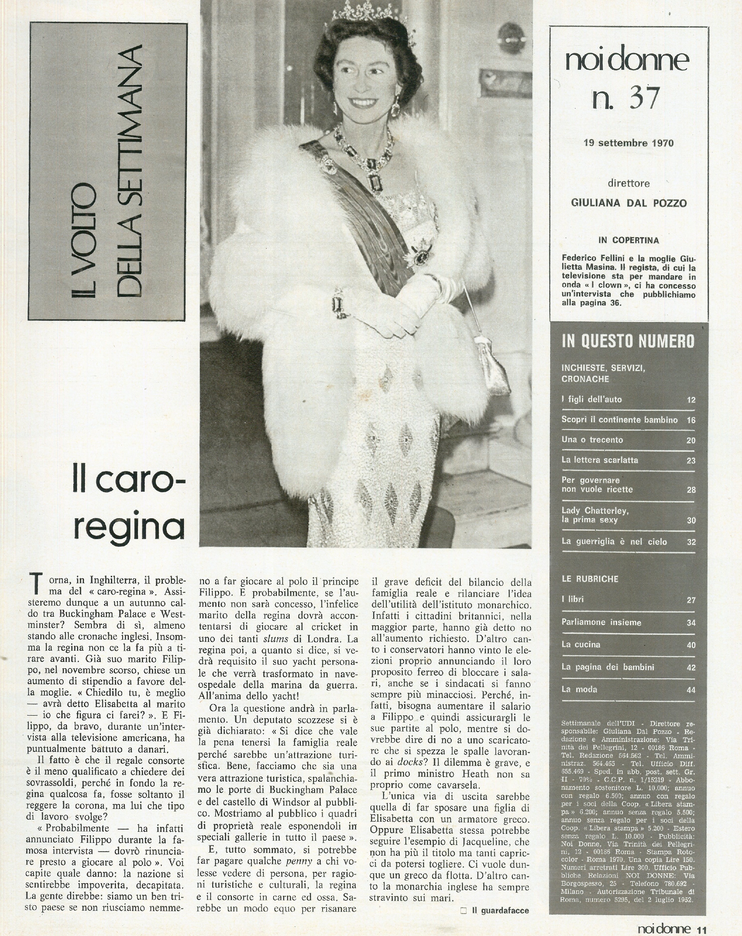 Foto: Il centenario di Maria Montessori; il Cile di Salvador Allende; Il musical “Hair” al Sistina; Farmaci e malattie immaginarie; intervista a Federico Fellini
