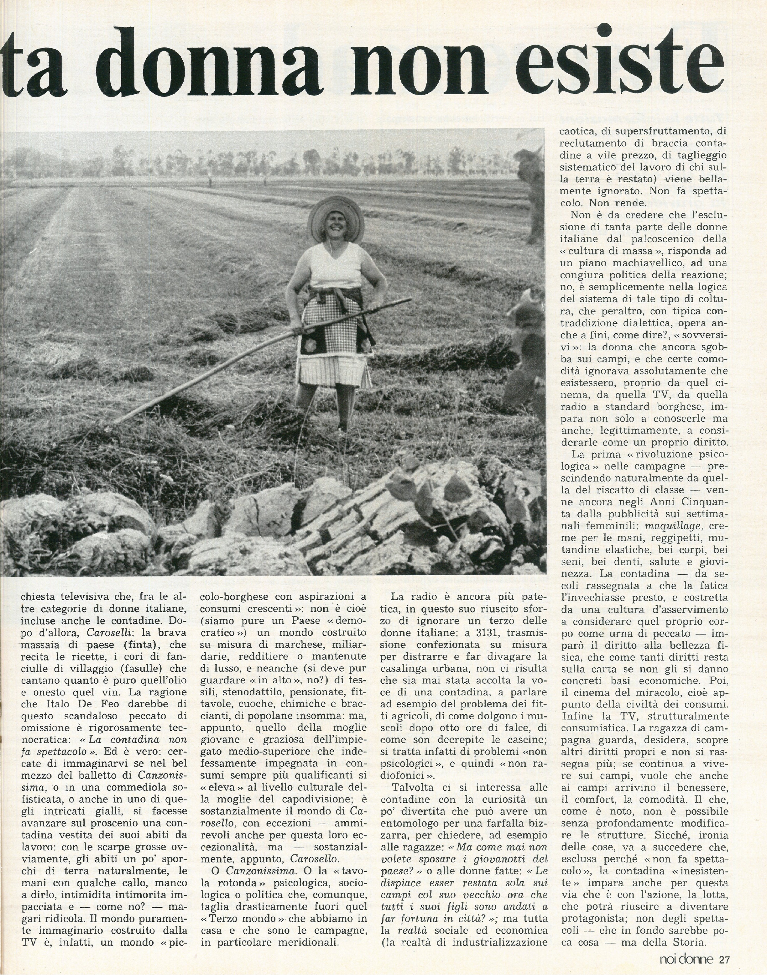 Foto: Speciale sulle condizioni di lavoro delle migliaia di donne italiane occupate nell’agricoltura. Le storie delle braccianti di Campania, Emilia Romagna, Umbria e Puglia – Spettacolo: anche il cinema e la tv dimenticano le braccianti e le mezzadre