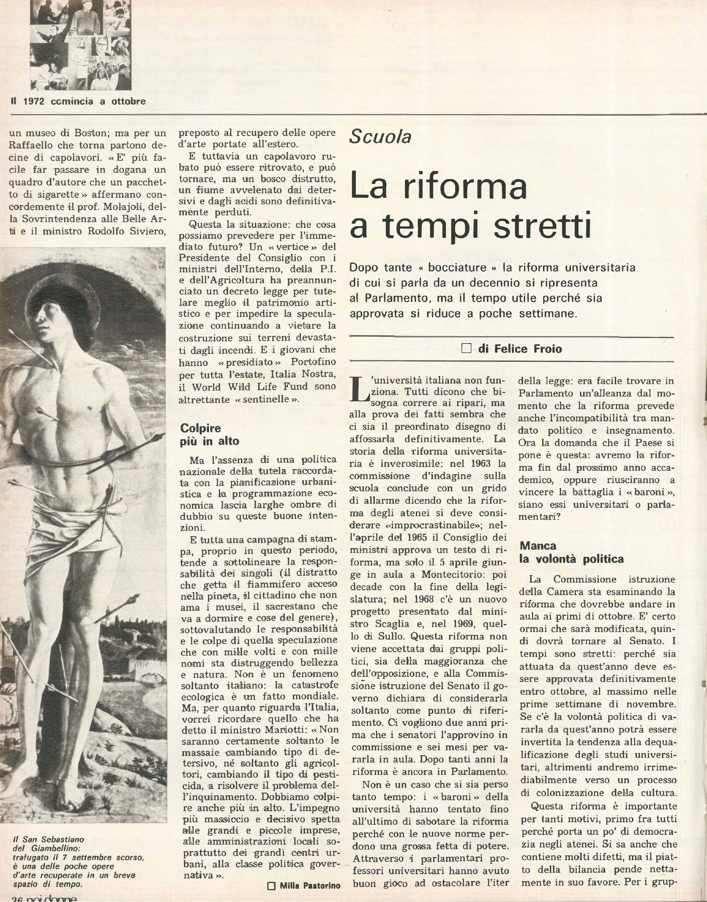 Foto: Gli appuntamenti del 1972 – Politica interna: il referendum contro il divorzio e l’elezione del Presidente della Repubblica – Esteri: il viaggio di Nixon in Cina – Donne: la lotta per l’aborto e per i consultori – Istruzione: riforma dell’università