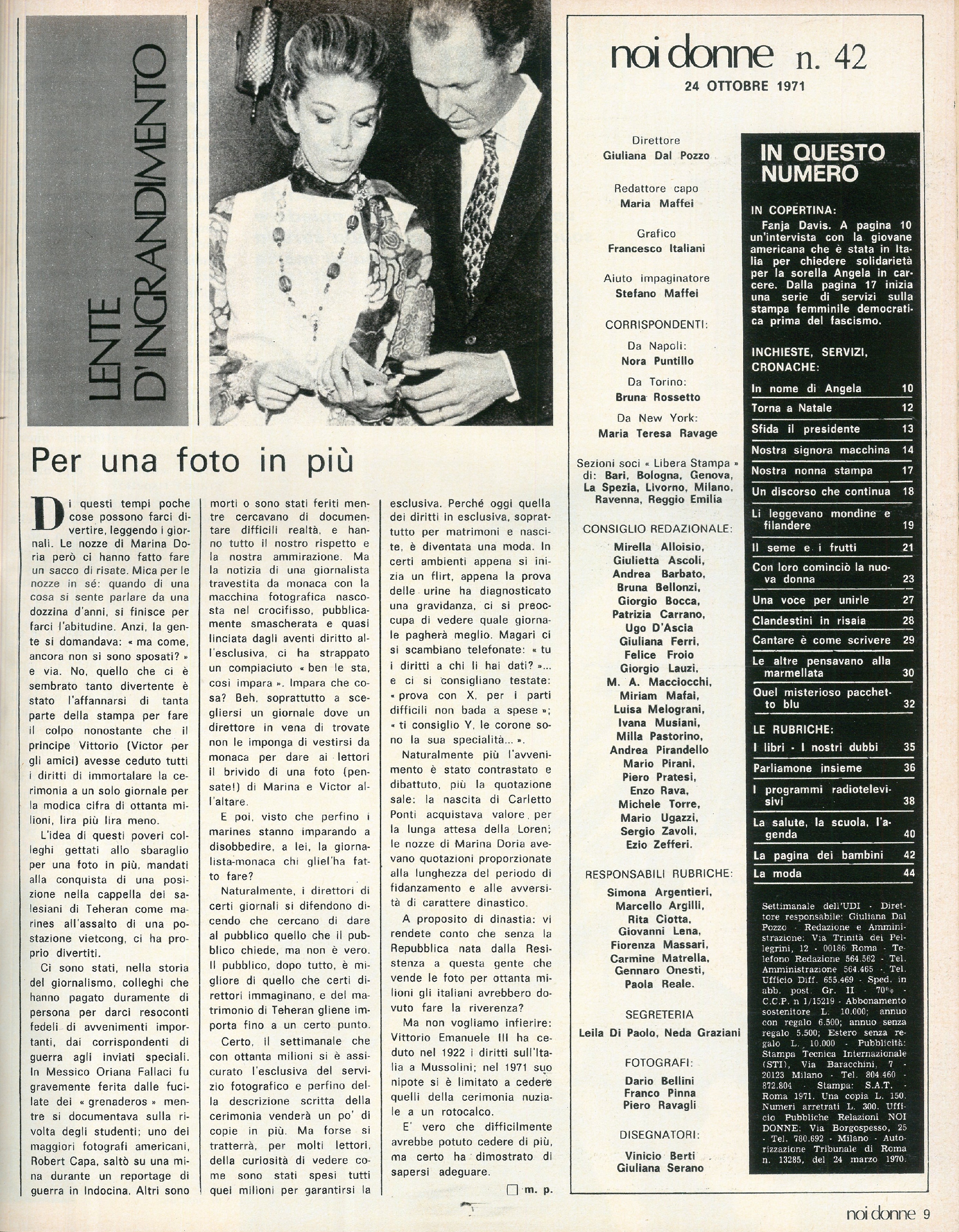 Foto: “Nostra nonna stampa”: i giornali femminili italiani più battaglieri dal 1860 al fascismo – Emancipazione: la stampa femminile ha avuto un ruolo fondamentale – Razzismo: dialogo con Fania Davis, sorella di Angela – Cinema: Anna Magnani torna sugli sc