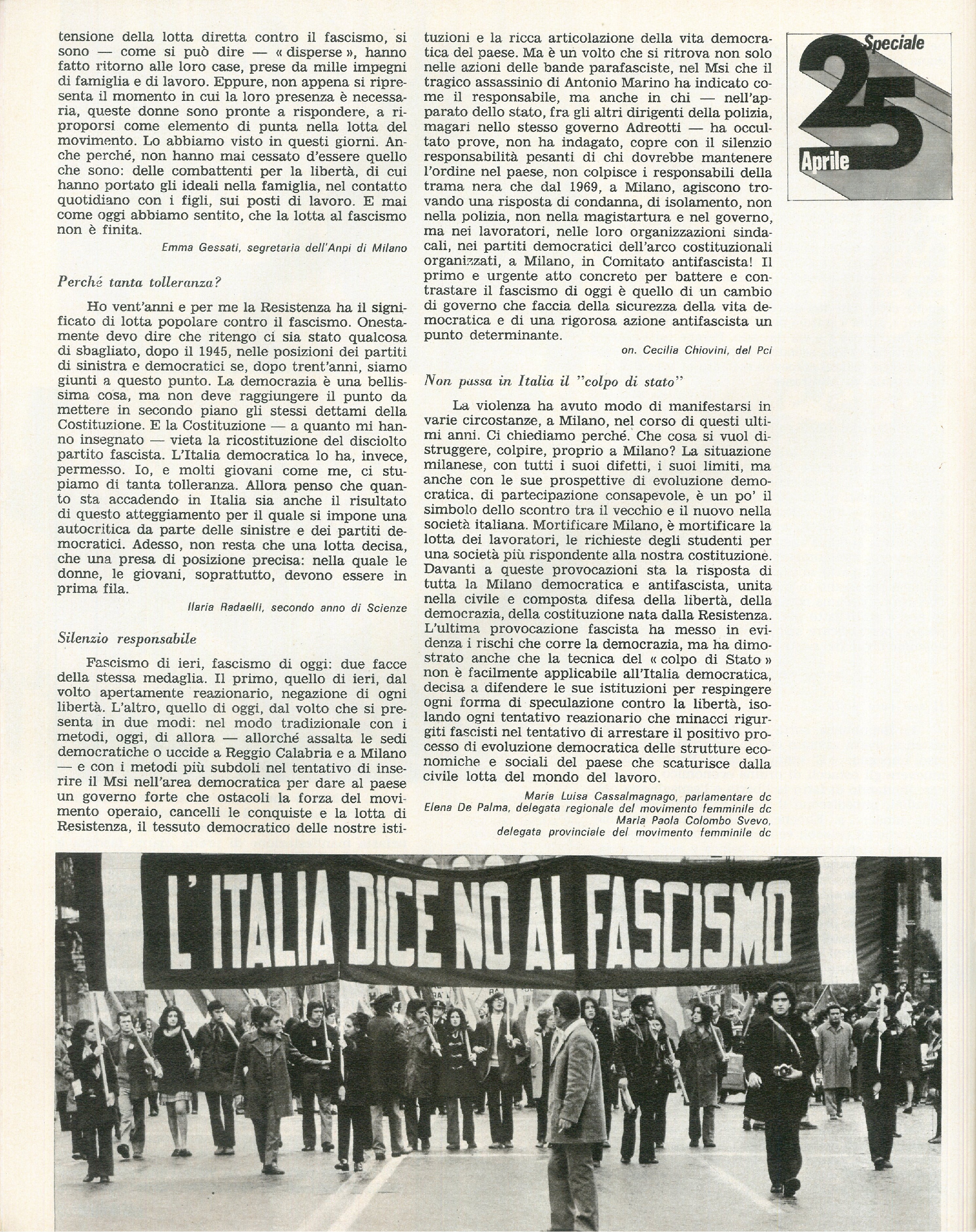 Foto: Le donne contro il fascismo