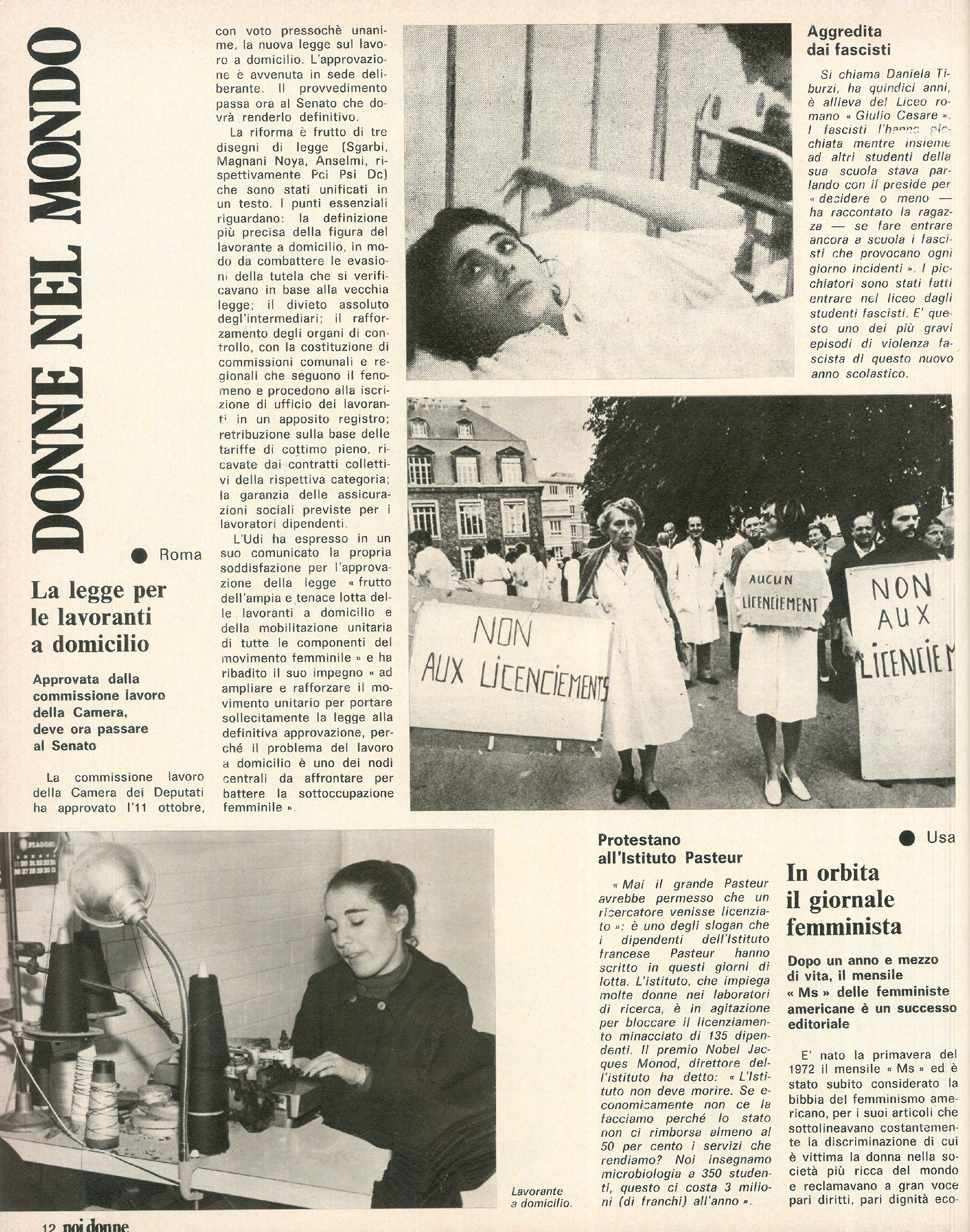 Foto: Appello di Hortensia Allende alle donne