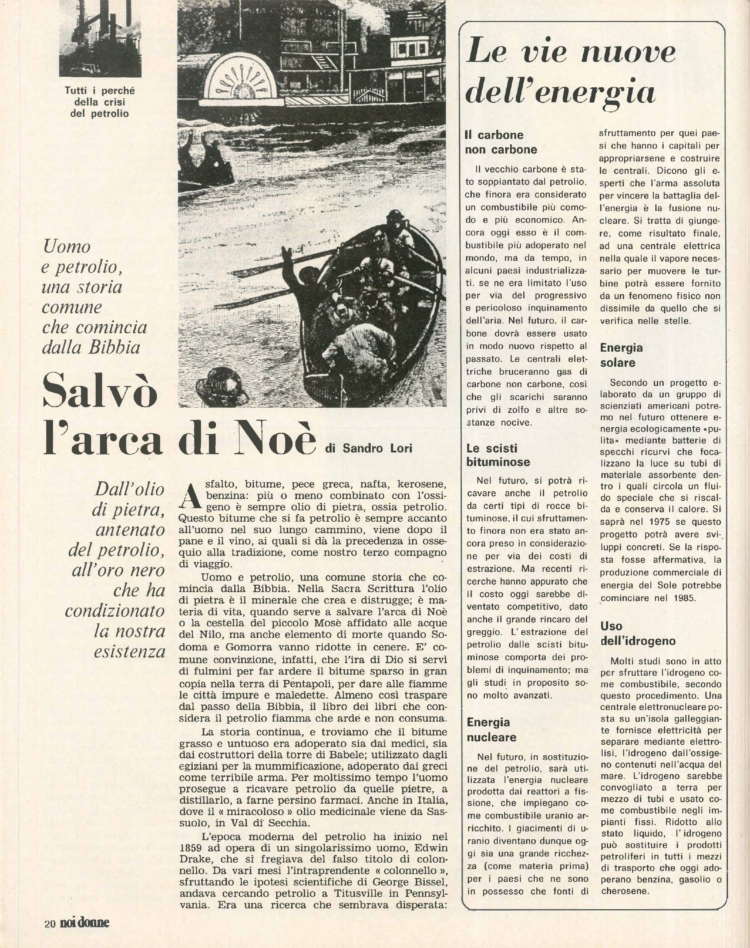 Foto: Maternità: l’Italia celebra le madri ma allo stesso tempo le abbandona – Speciale sulla crisi petrolifera e sulle ripercussioni che avrà sulla vita quotidiana – Aborto: la storia di un’altra donna che ha perso la vita – Cinema: “Amarcord” di Fellini 