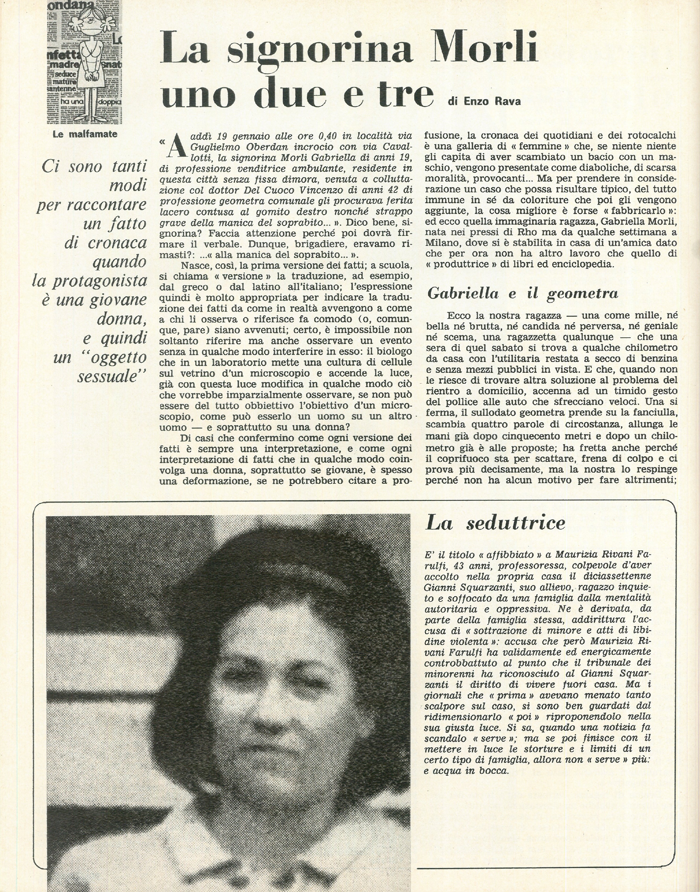 Foto: Speciale “La donna nella cronaca”: come i giornali raccontano le donne – Divorzio: il referendum per l’abrogazione è una trappola per tutte le donne – Diritto di famiglia: il testo della legge che deve essere approvata dal Senato