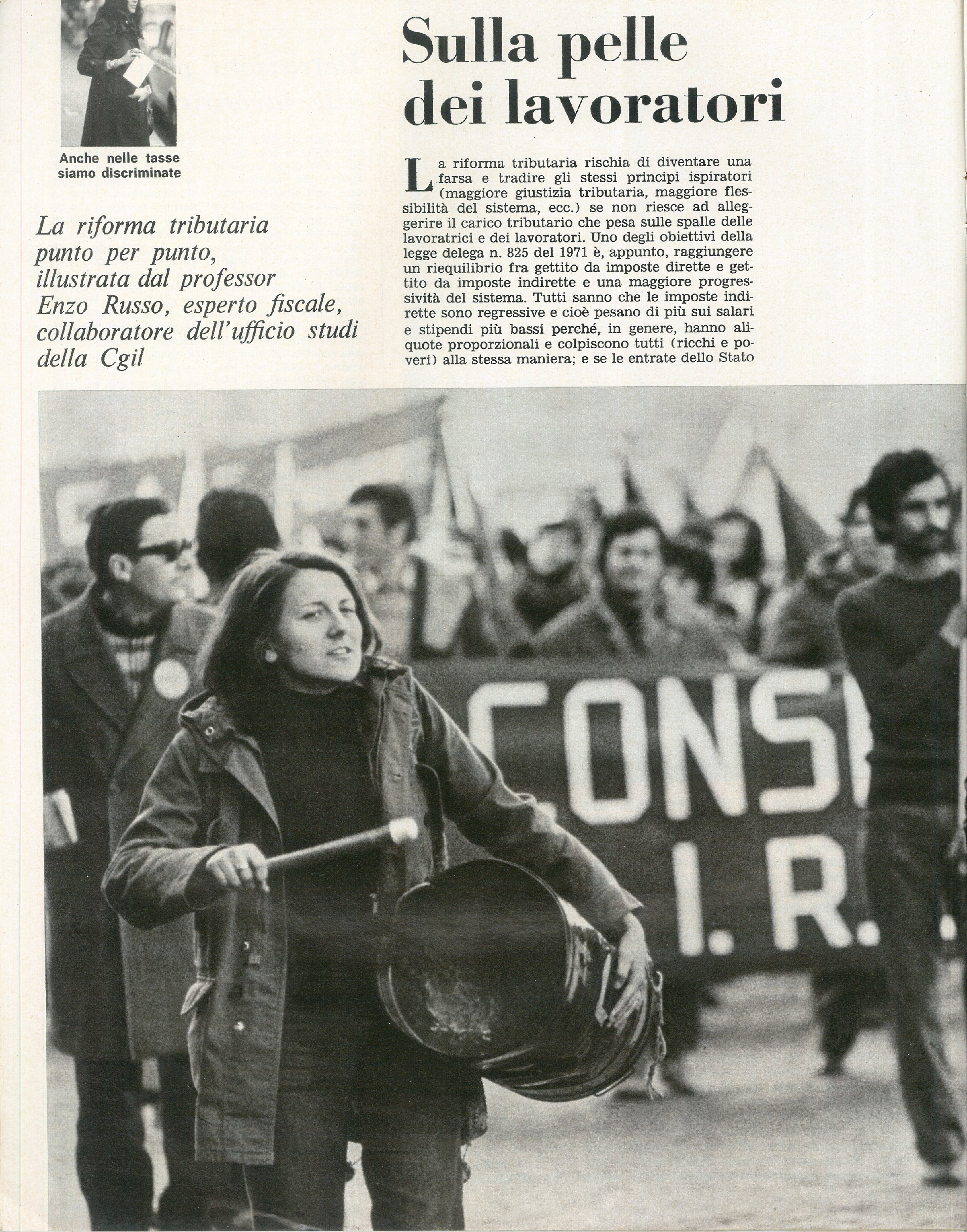 Foto: Speciale “Anche nelle tasse siamo discriminate”: la riforma fiscale penalizza le lavoratrici – Divorzio: l’opinione di esponenti cattolici sul referendum – Sud Italia: il libro “Storia di Paola” racconta la condizione delle donne meridionali 