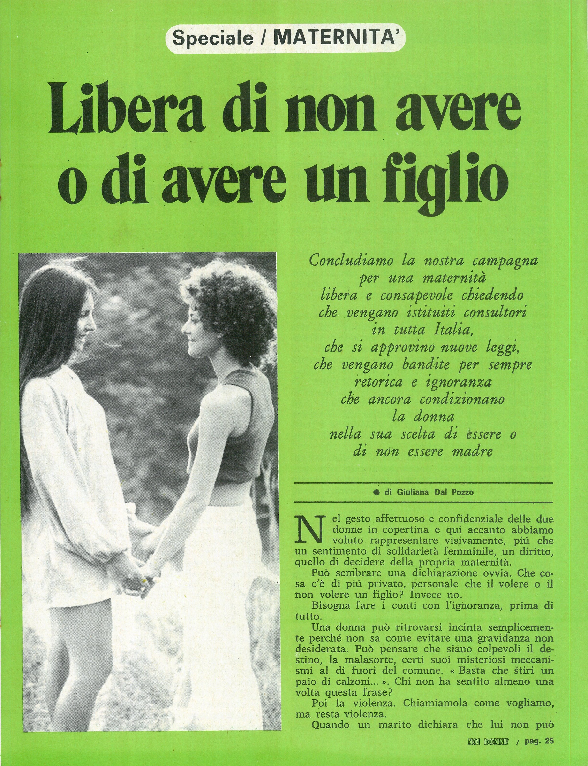 Foto: Libera di non avere o di avere un figlio