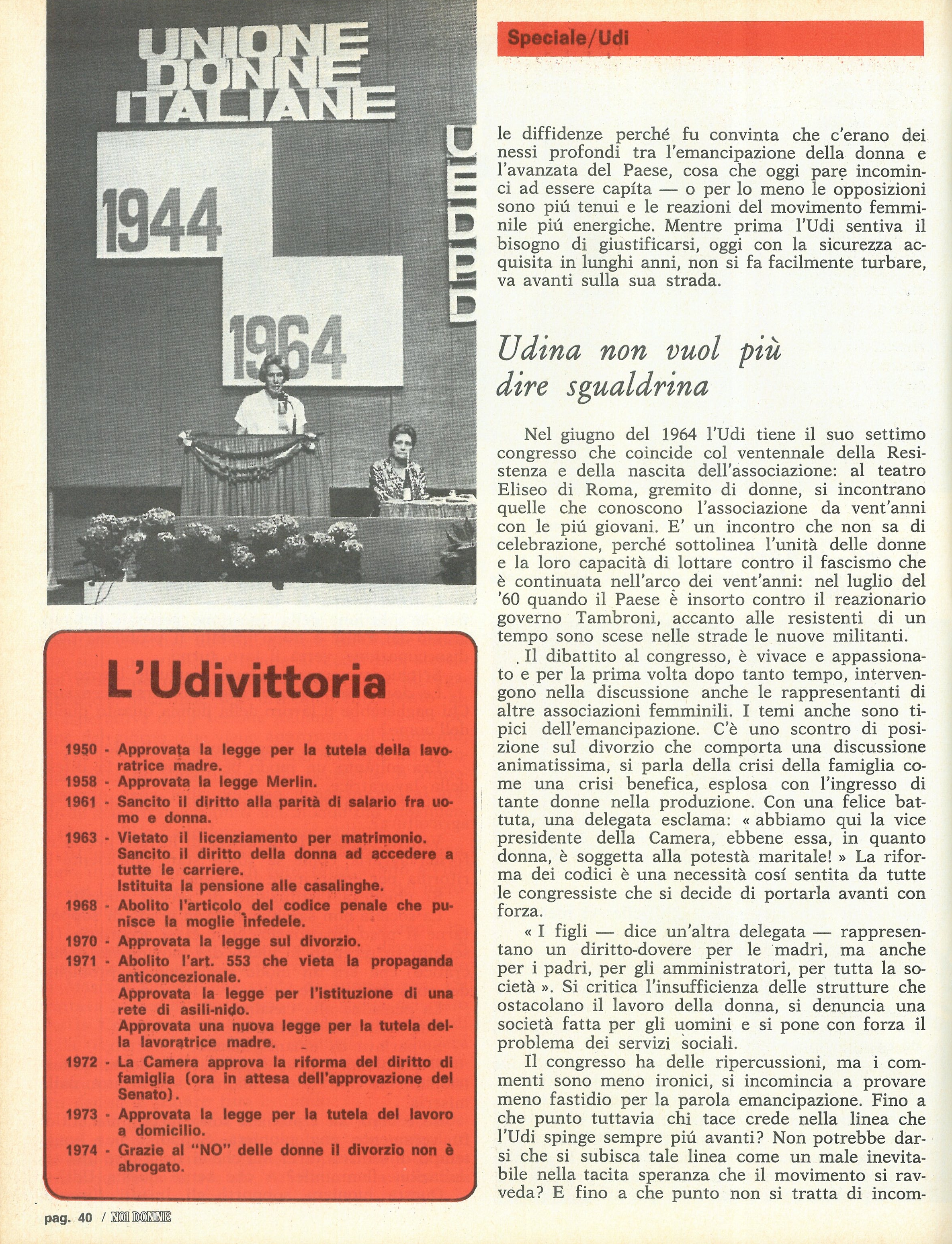 Foto: L'UDIssea una storia lunga trenta anni di una associazione femminile