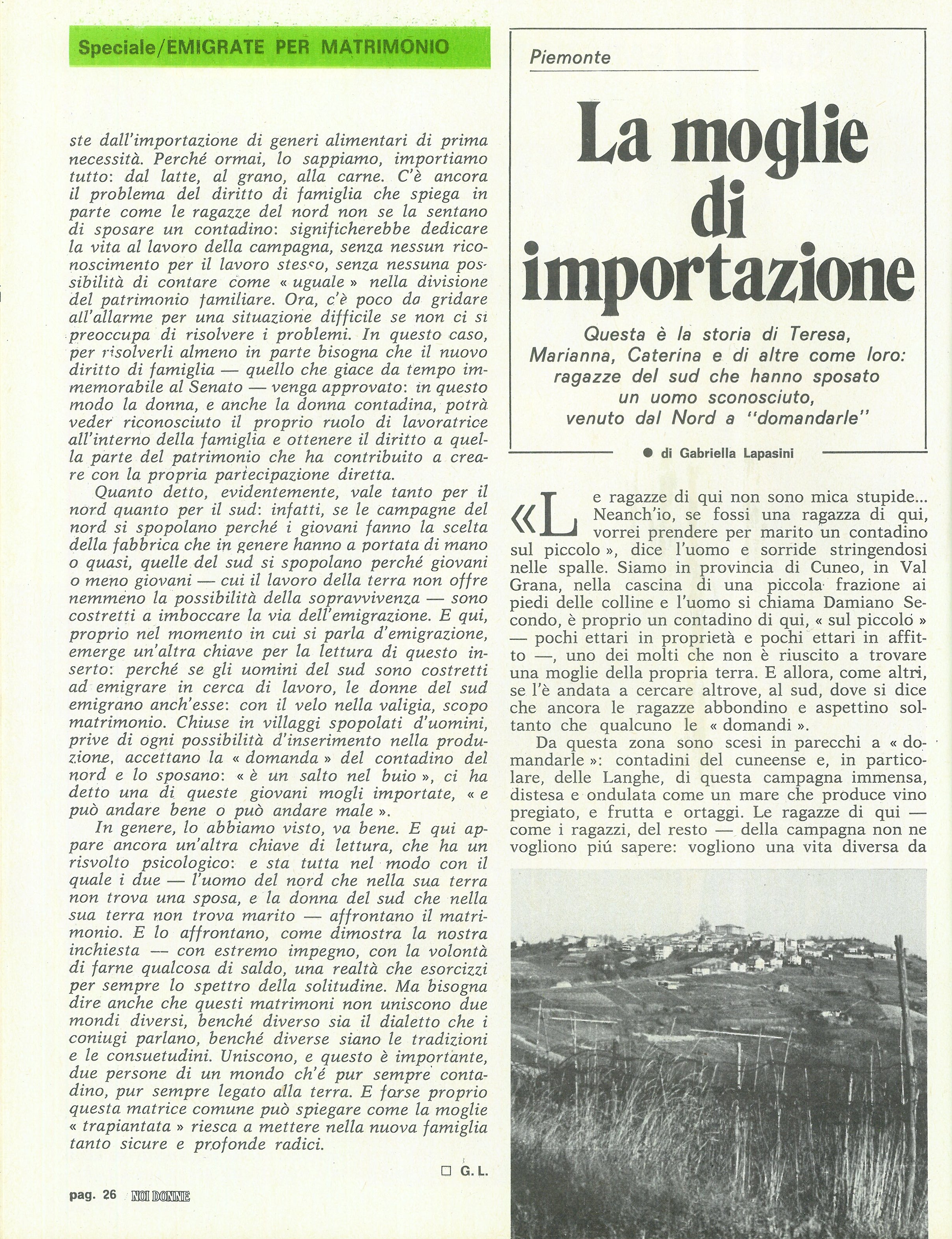 Foto: La sposa che viene dal sud