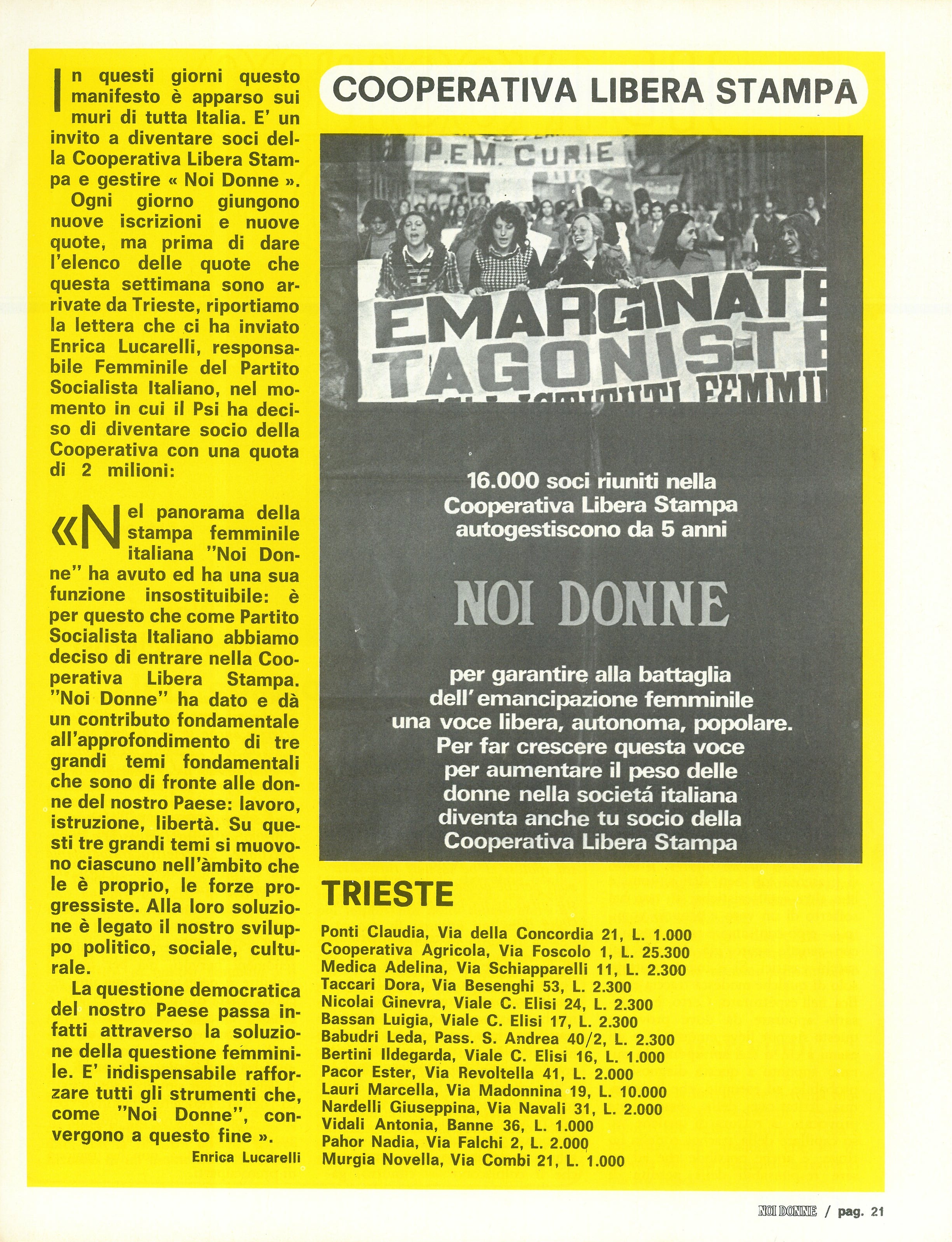 Foto: (nr 1-2) 1975, il mondo parla delle donne