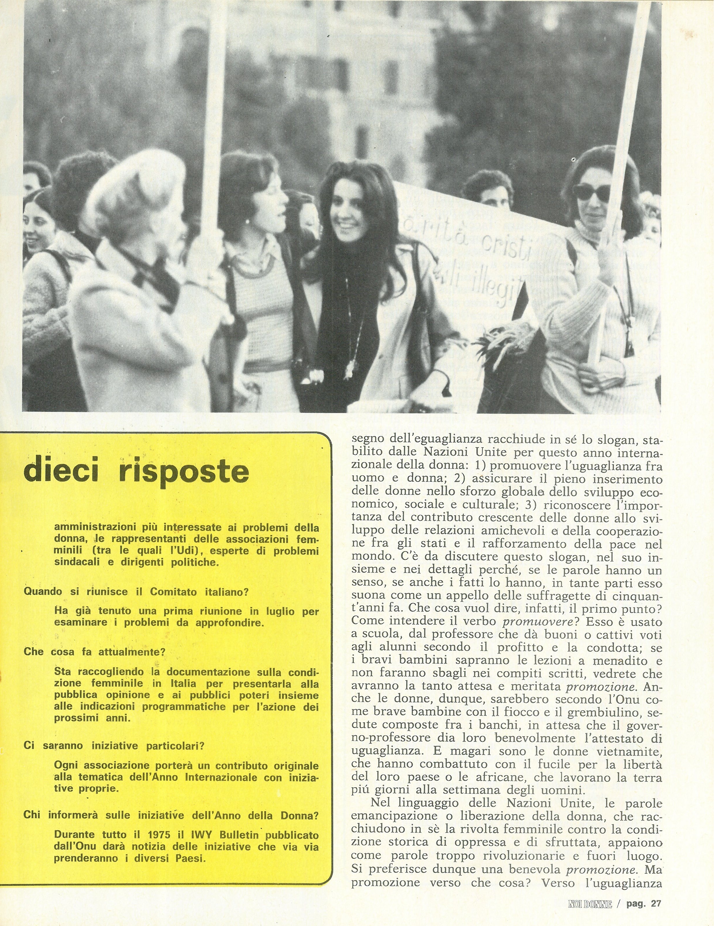 Foto: (nr 1-2) 1975, il mondo parla delle donne