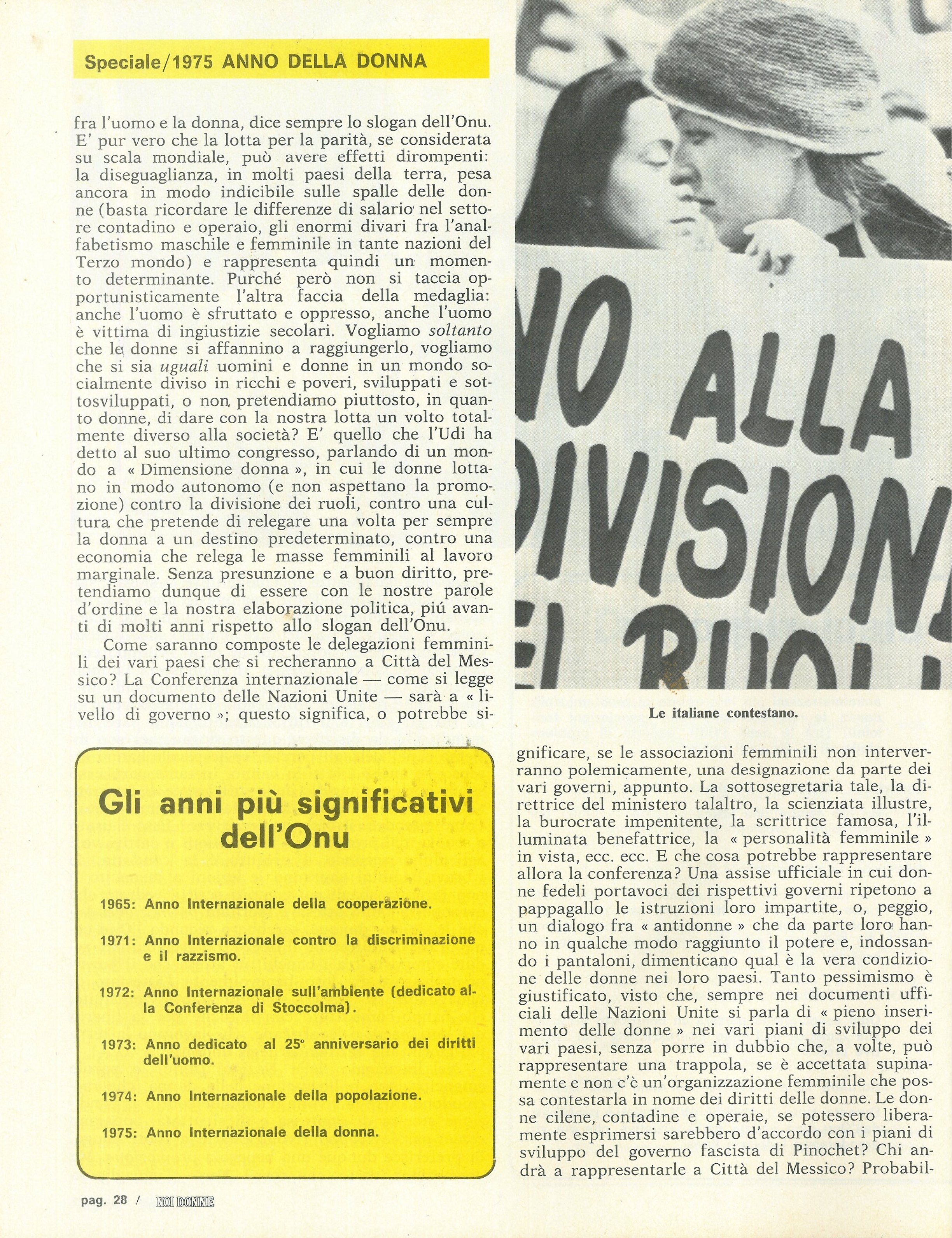 Foto: (nr 1-2) 1975, il mondo parla delle donne