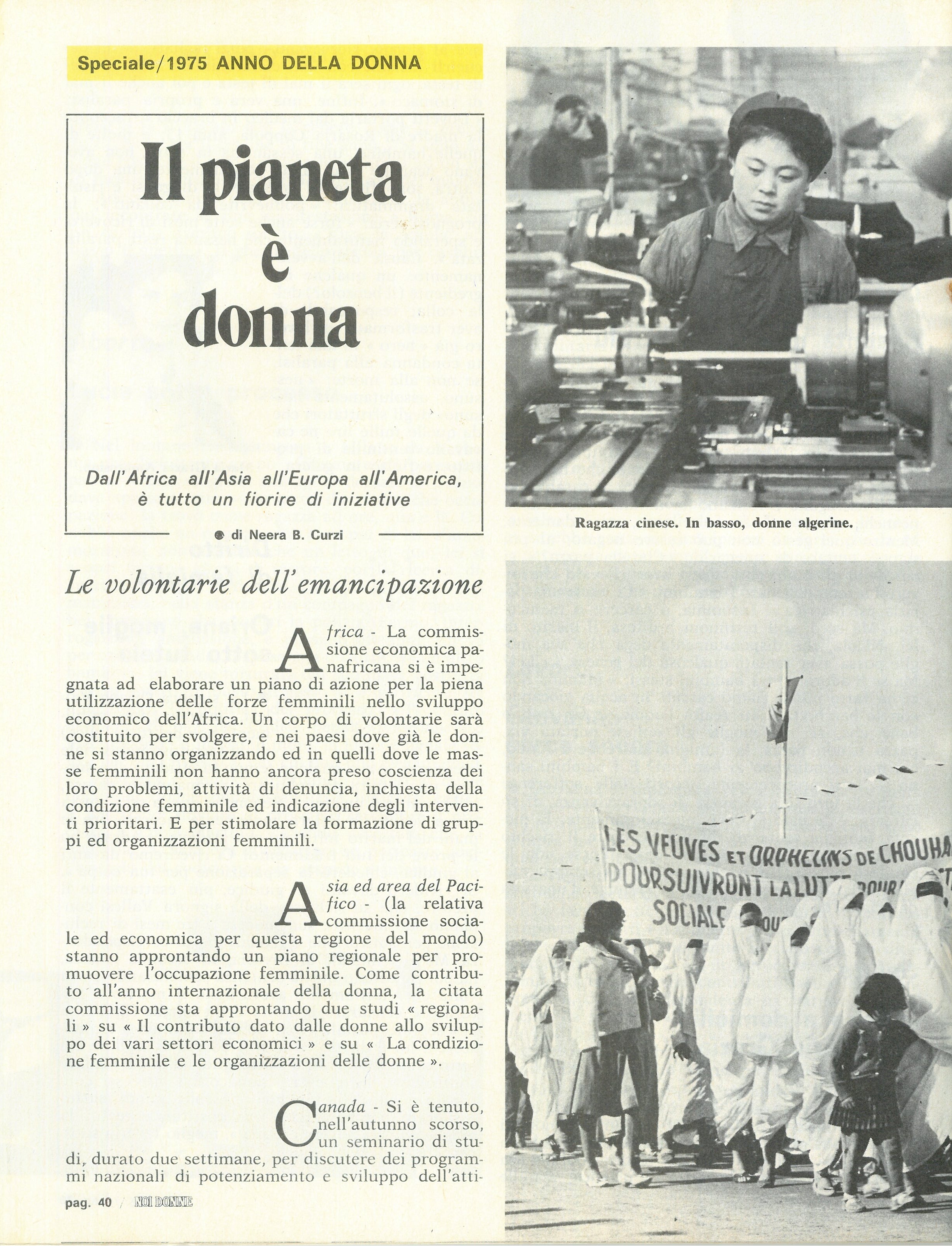 Foto: (nr 1-2) 1975, il mondo parla delle donne