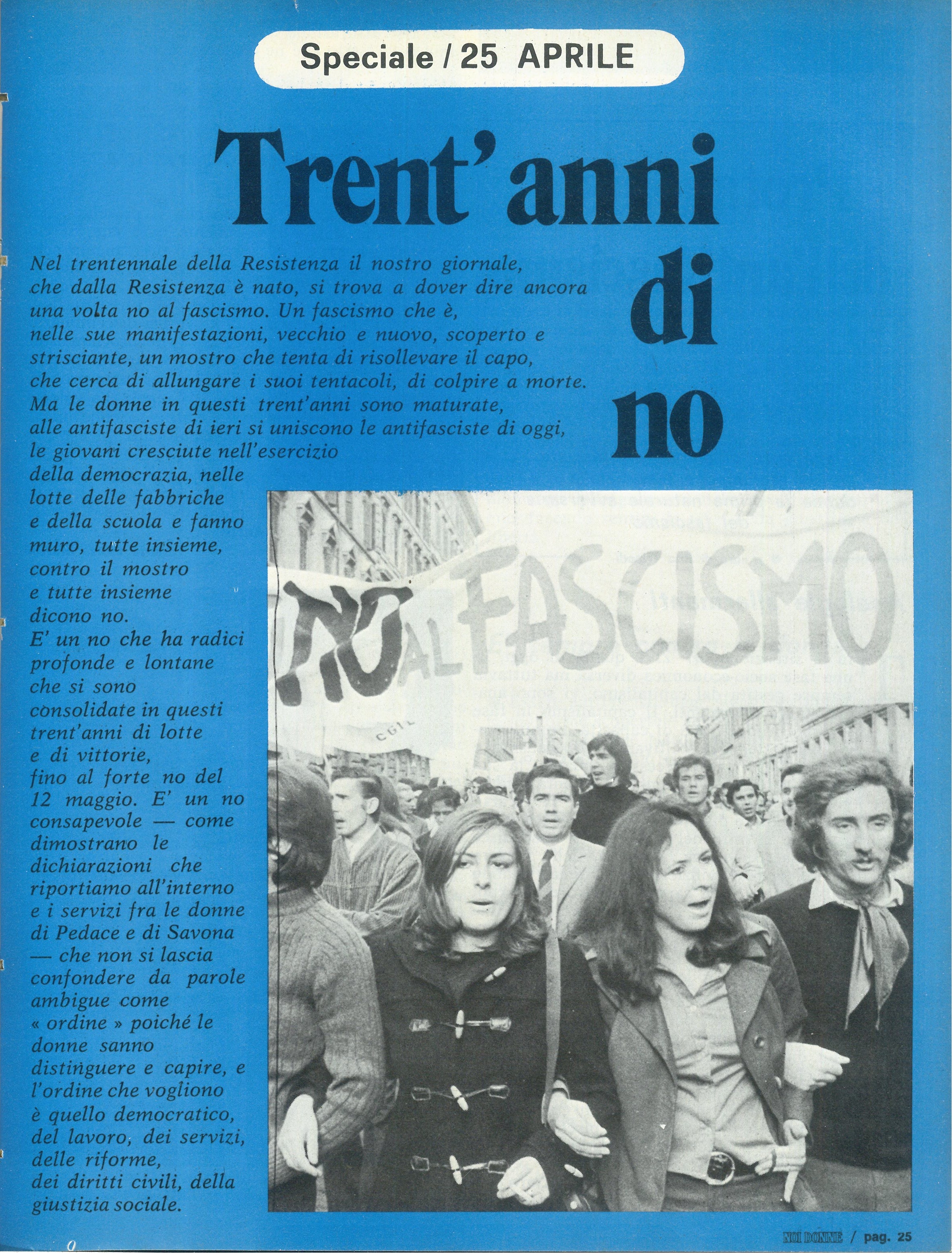 Foto: Le donne dicono NO al fascismo