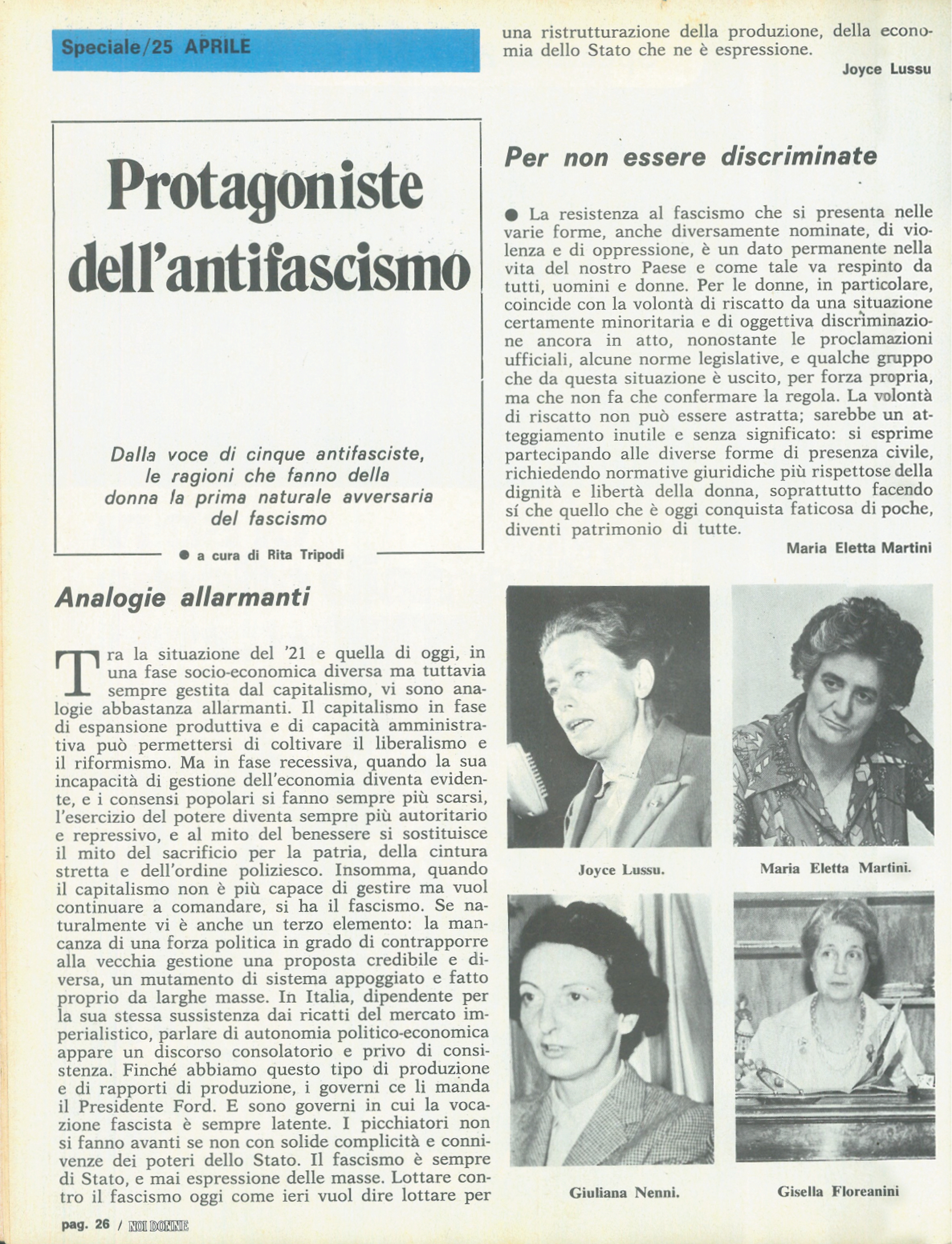 Foto: Le donne dicono NO al fascismo