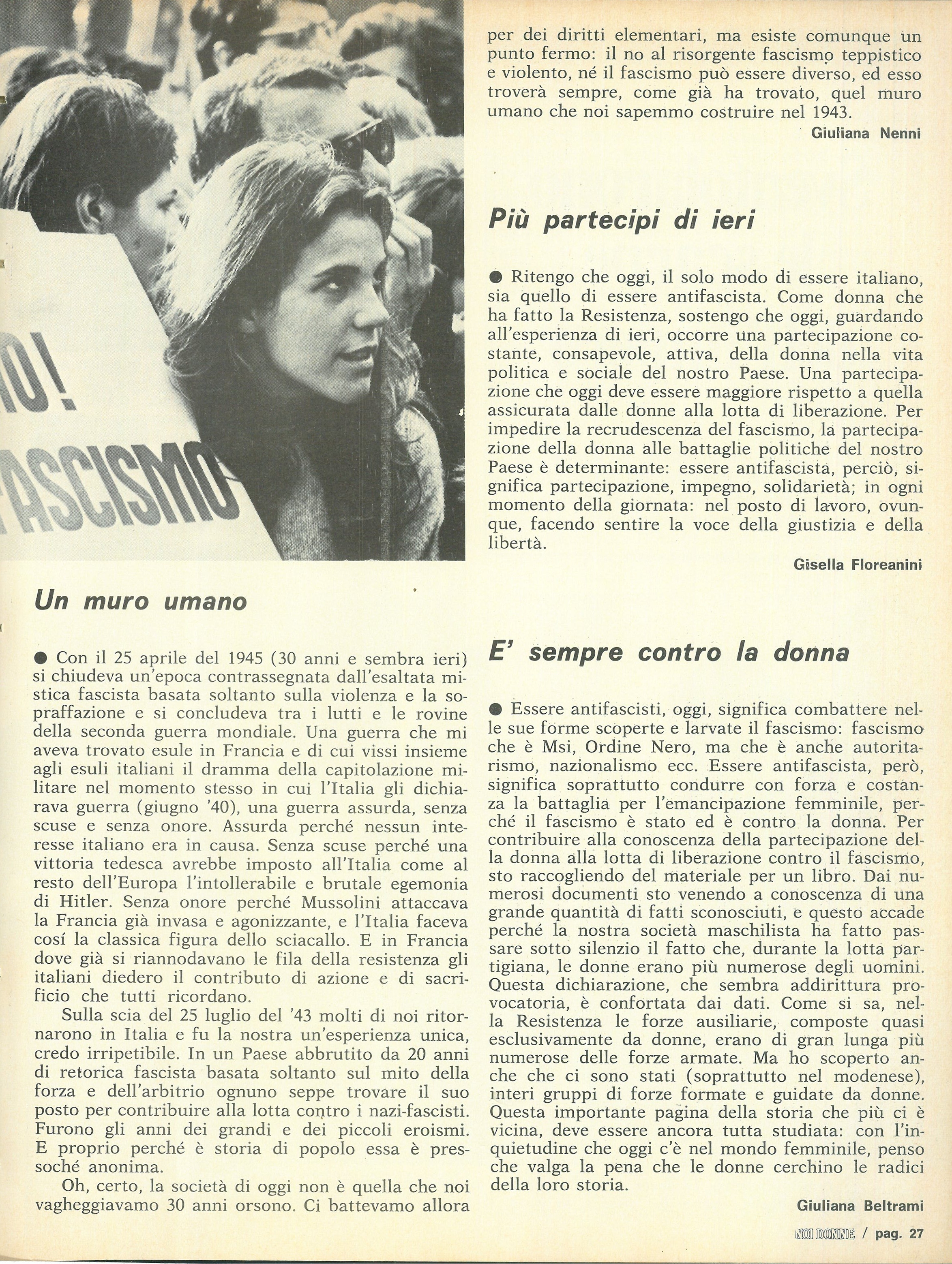 Foto: Le donne dicono NO al fascismo