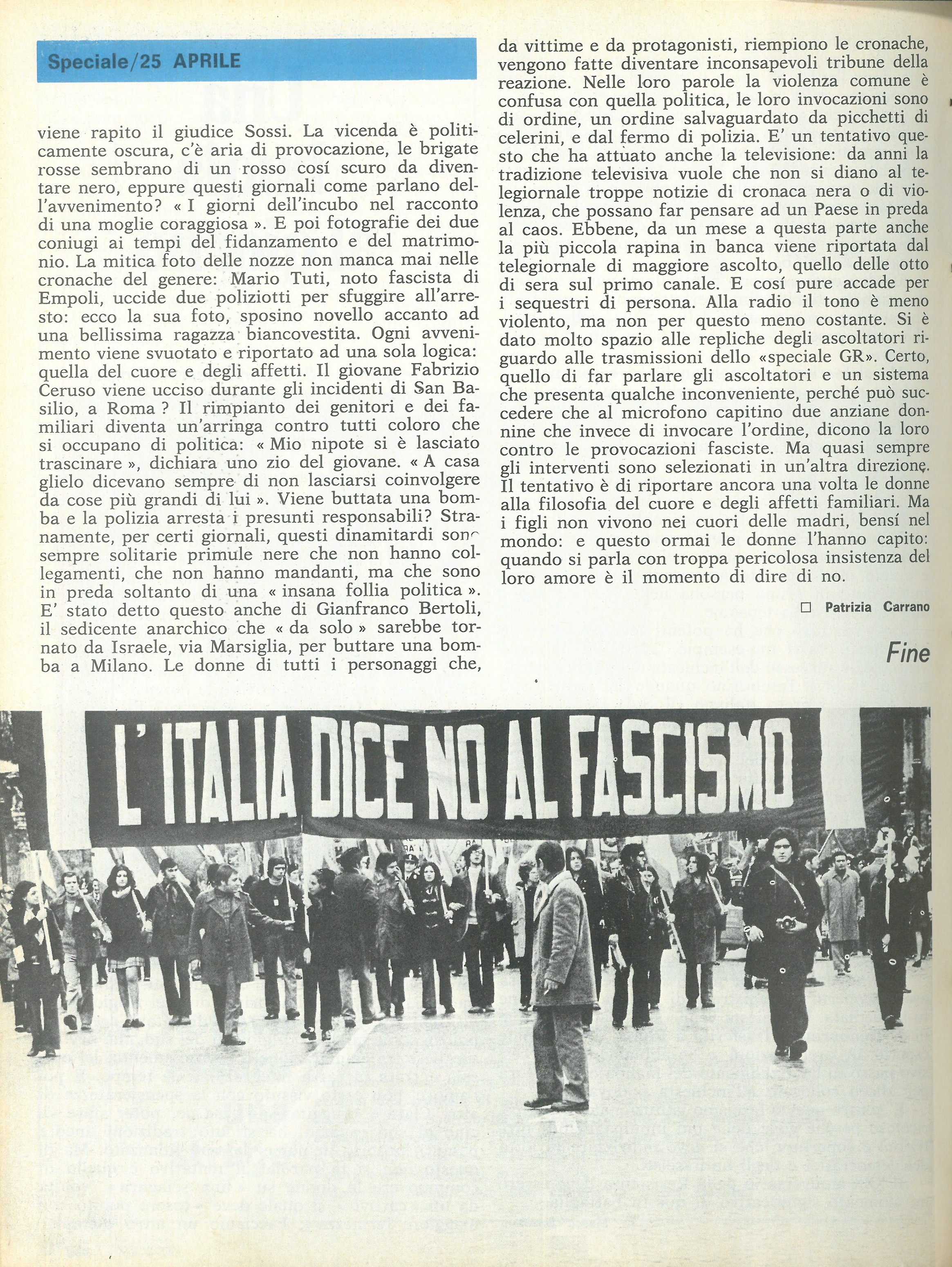 Foto: Le donne dicono NO al fascismo