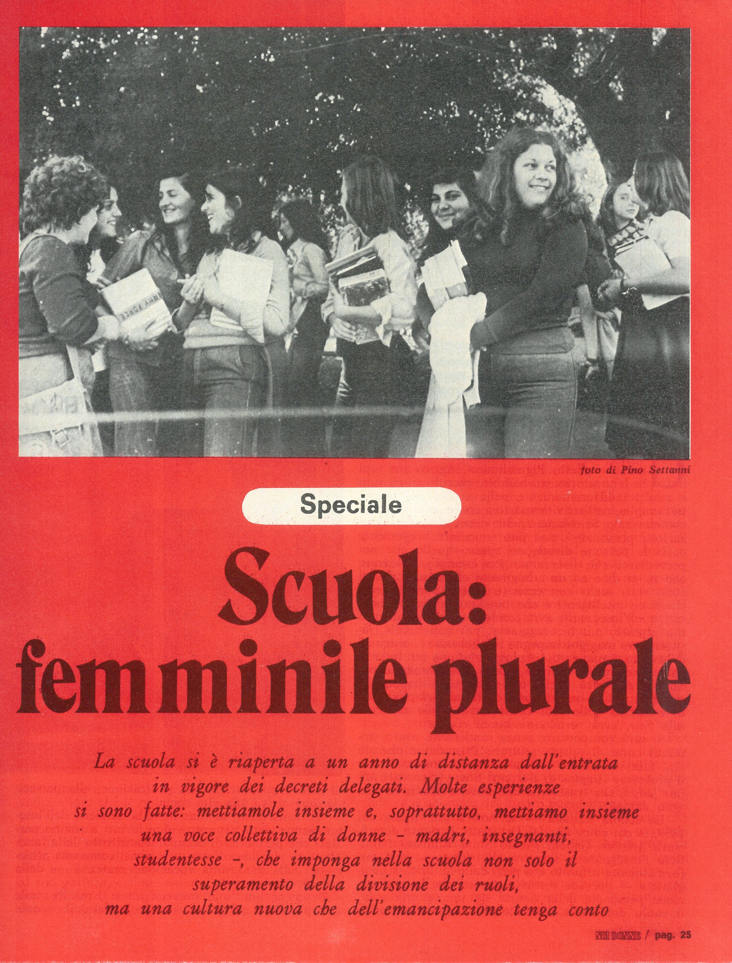 Foto: Scuola: plurale femminile