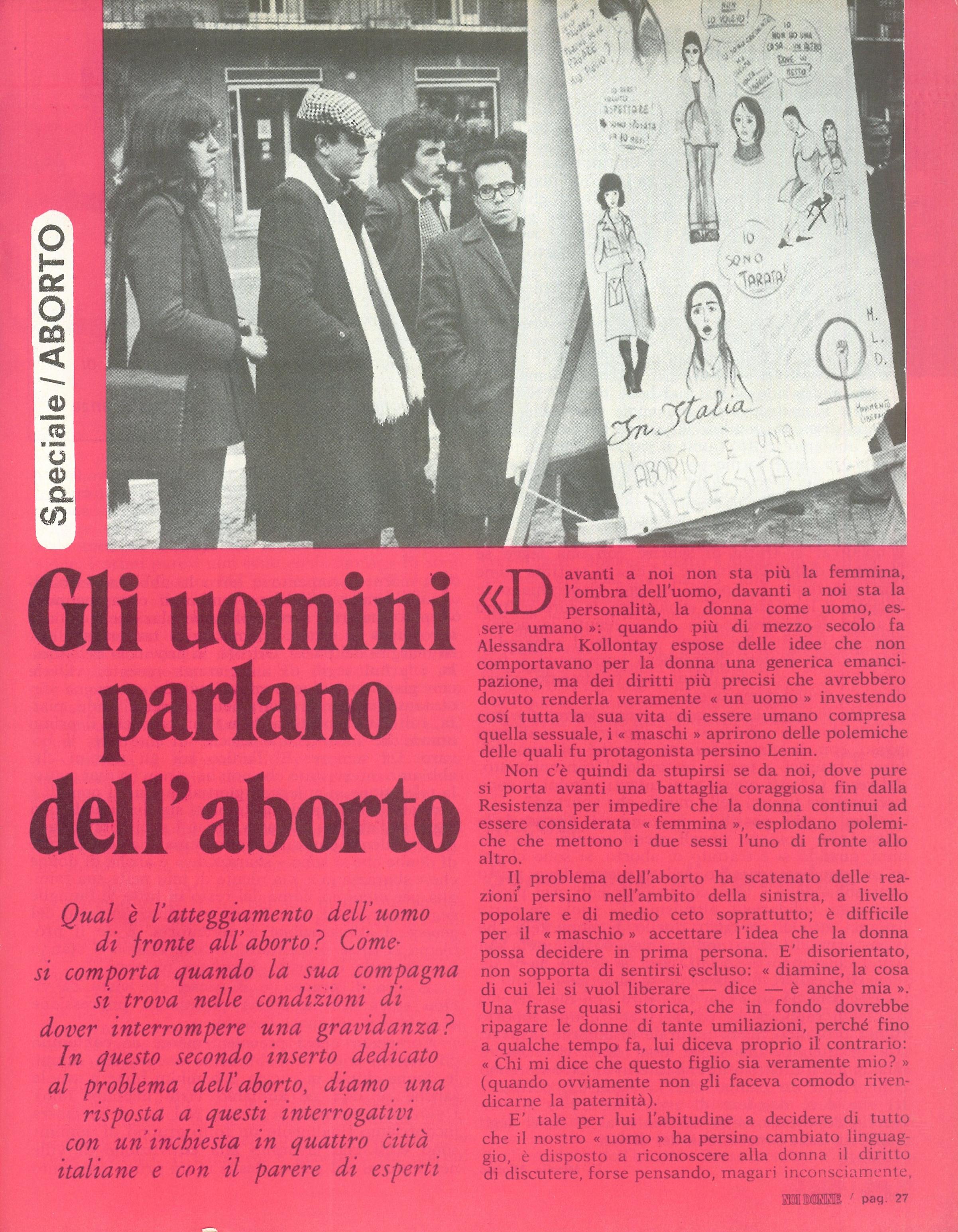 Foto: Gli uomini partlano dell'aborto