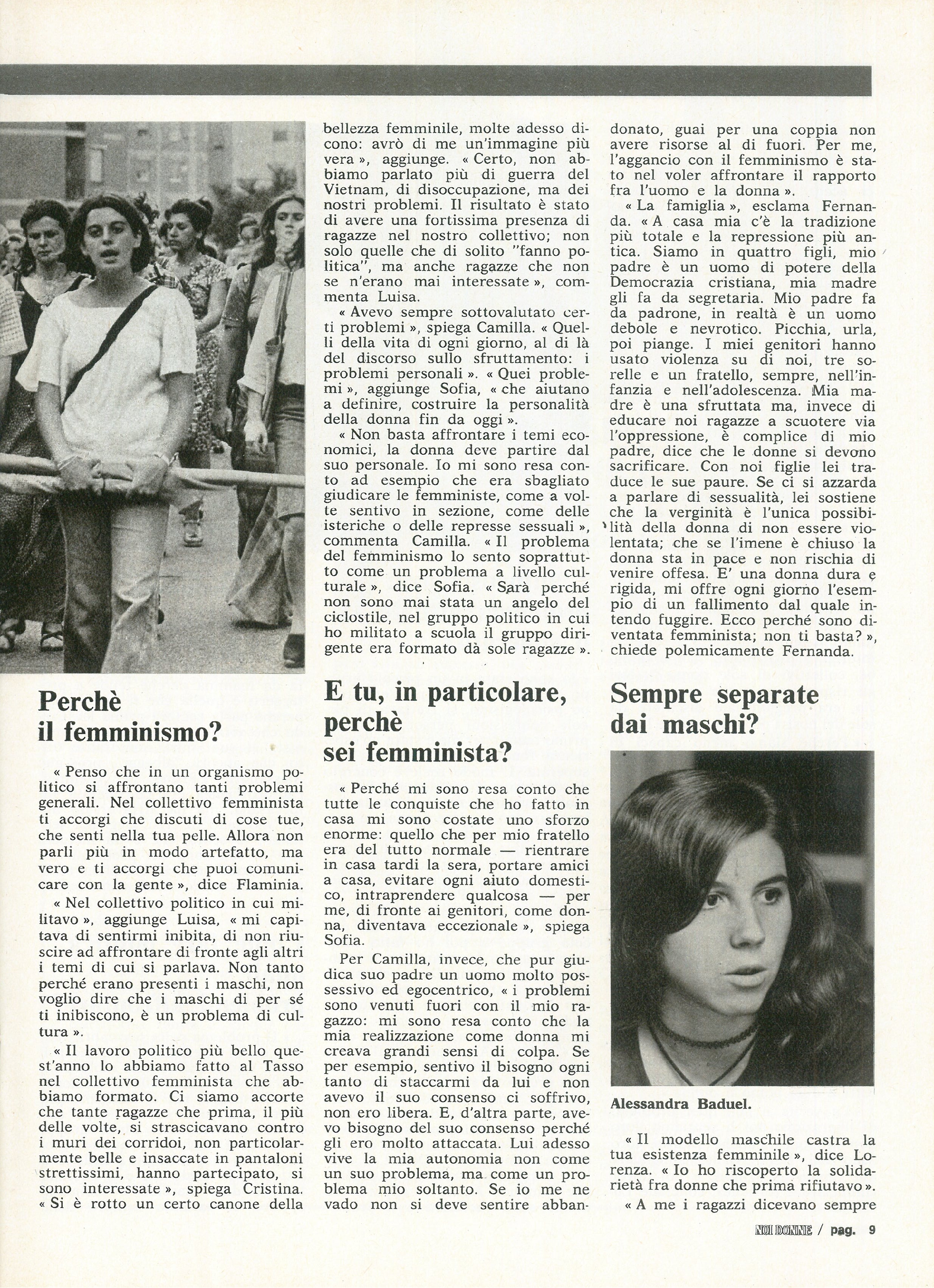 Foto: Le giovani femministe '76