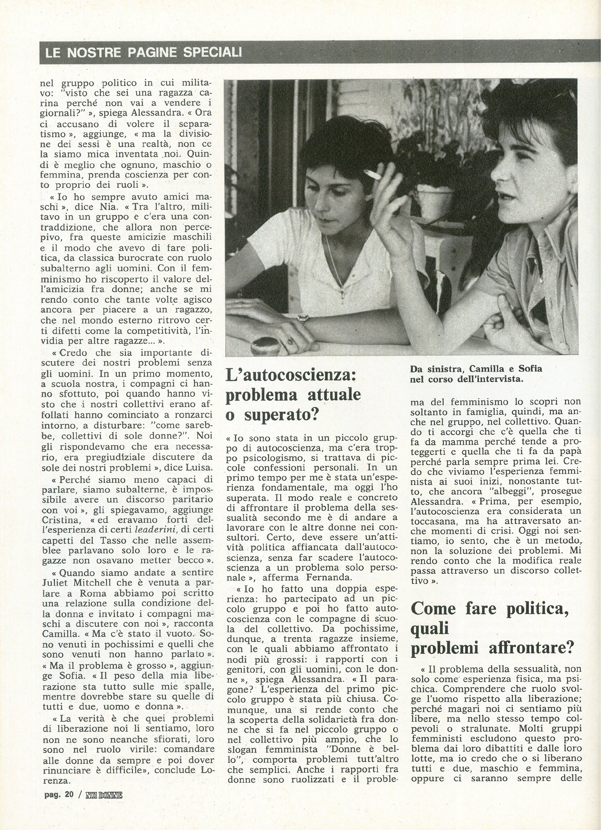 Foto: Le giovani femministe '76