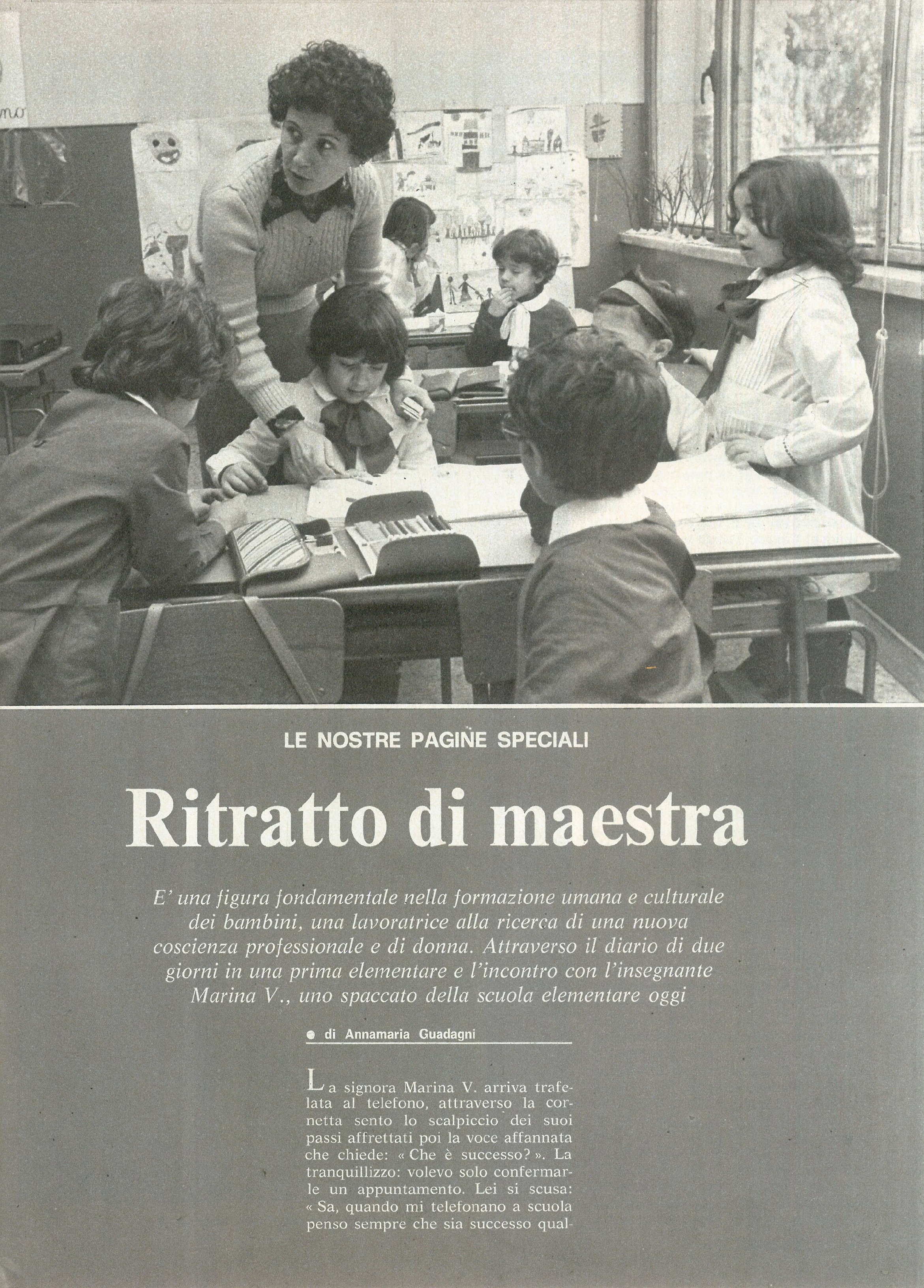 Foto: ritratto di maestra