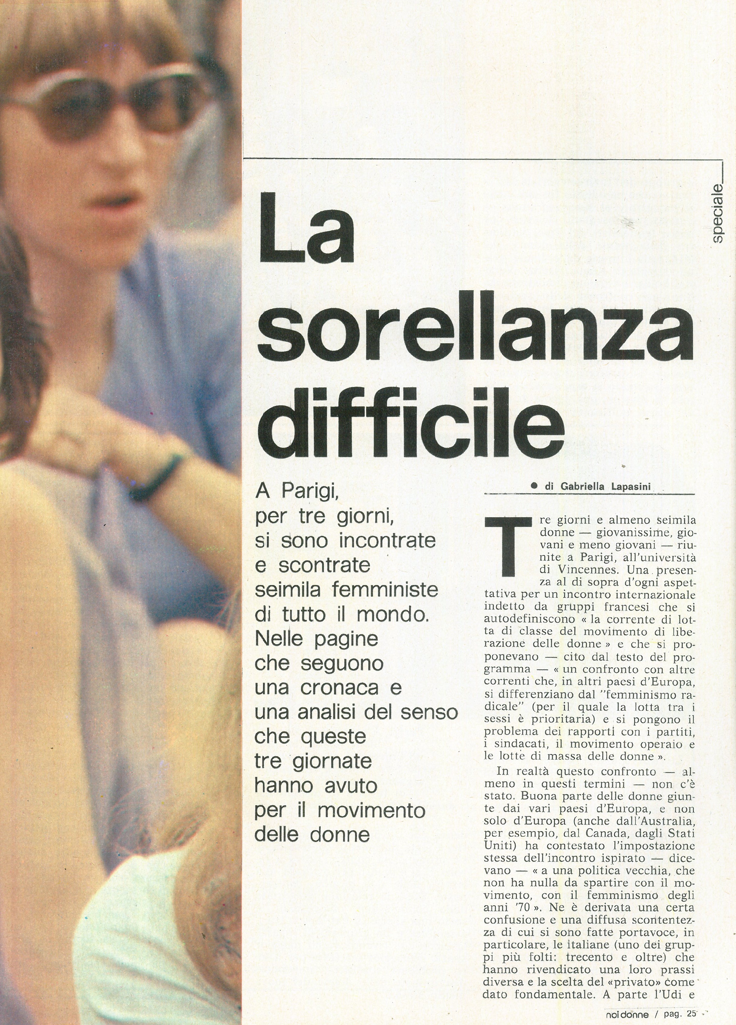 Foto: La sorellanza difficile