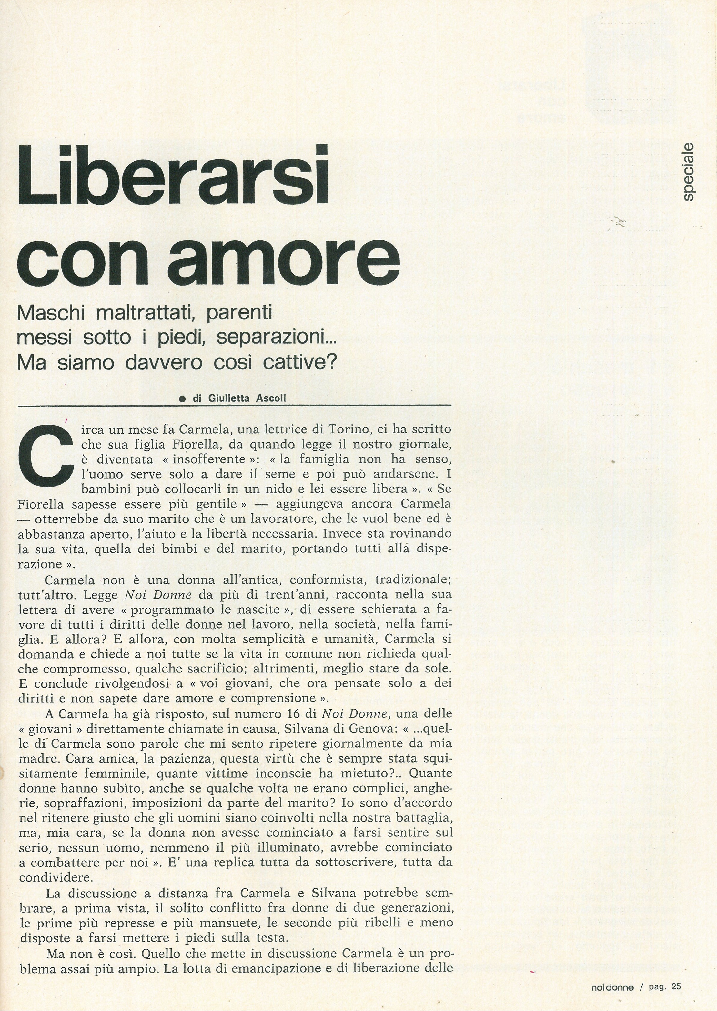 Foto: Liberarsi con amore