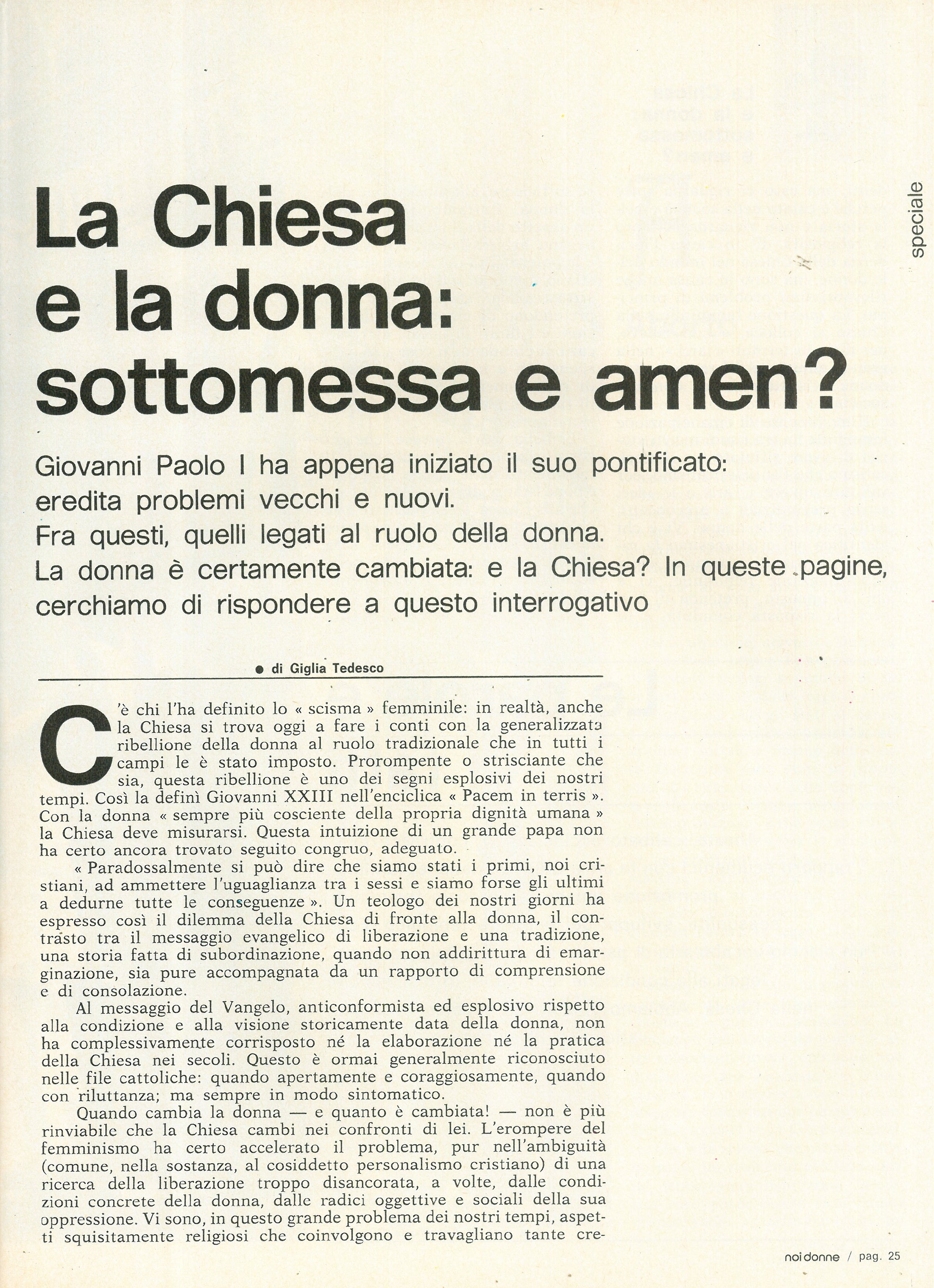 Foto: La chiesa e la donna