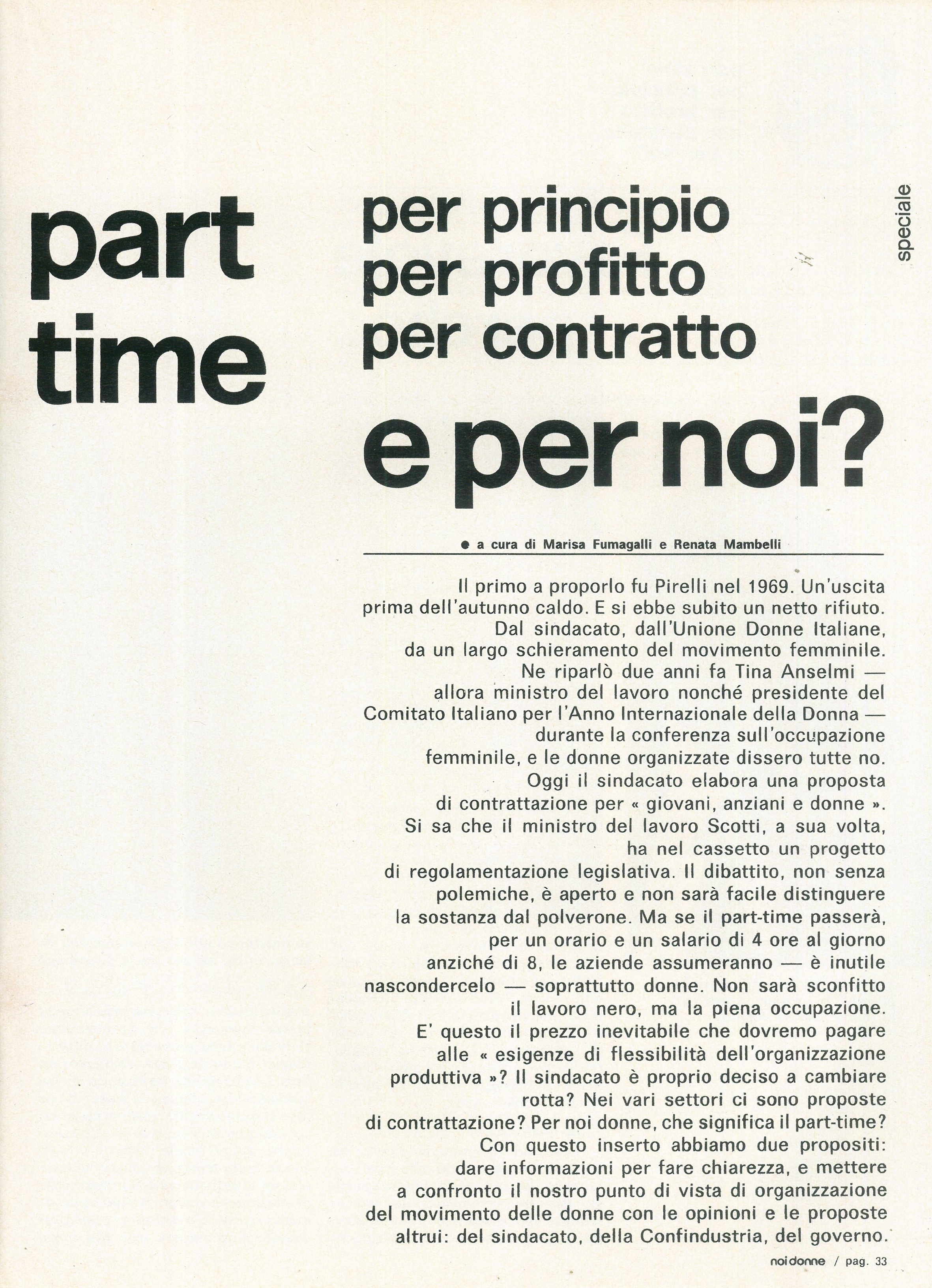 Foto: Part time, e per noi?