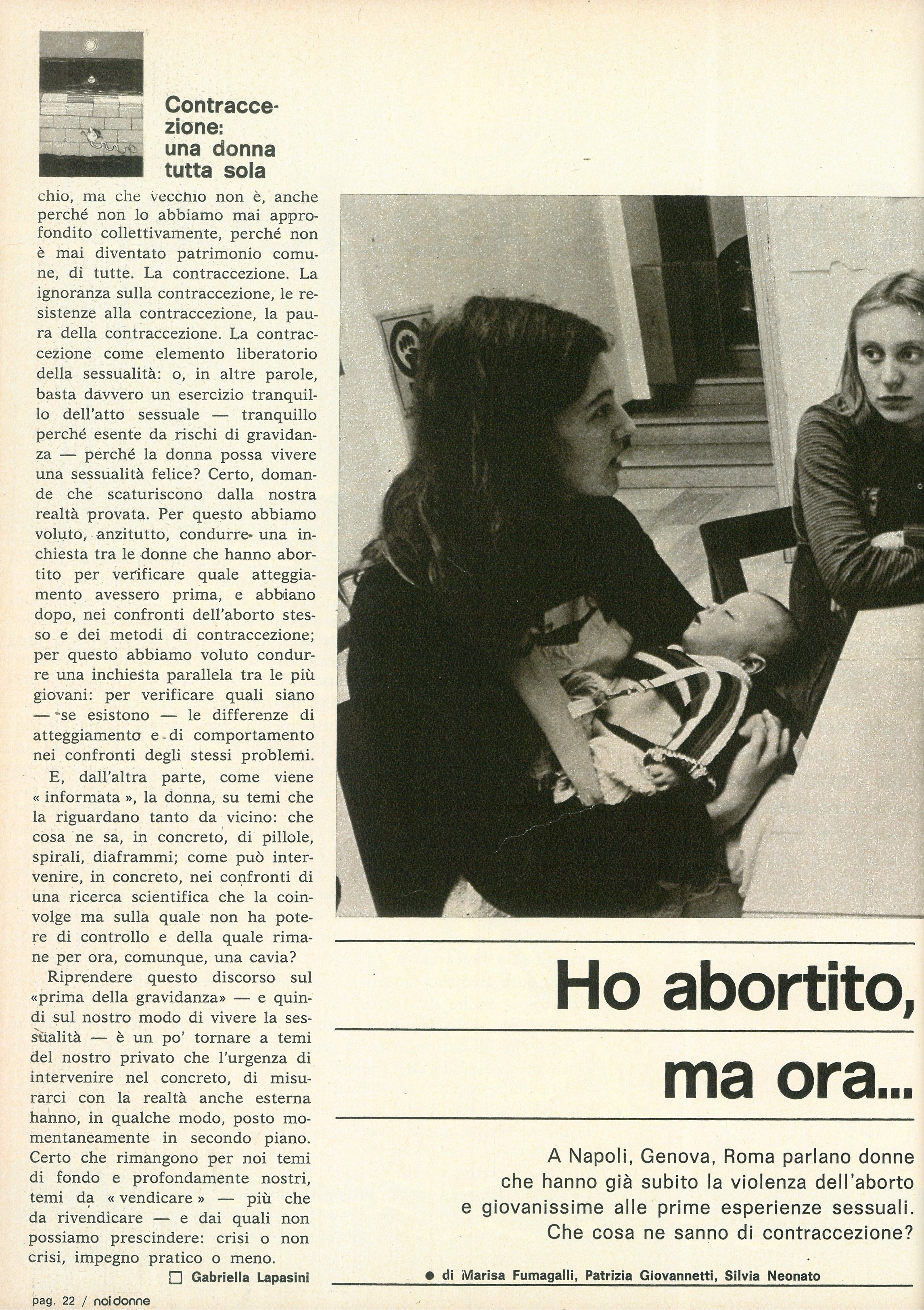 Foto: Contraccezione: una donna tutta sola