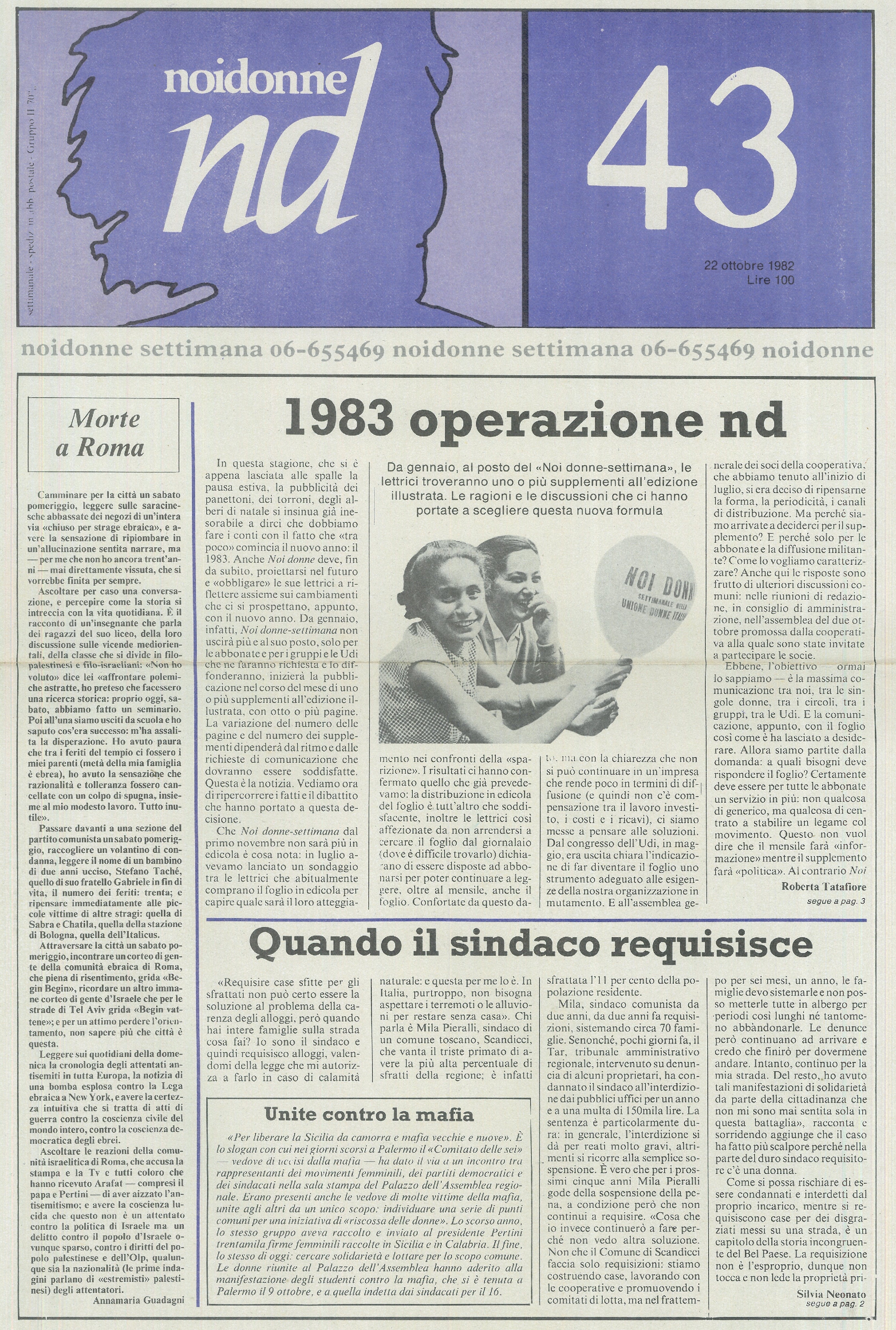 Foto: 1983 operazione NoiDonne