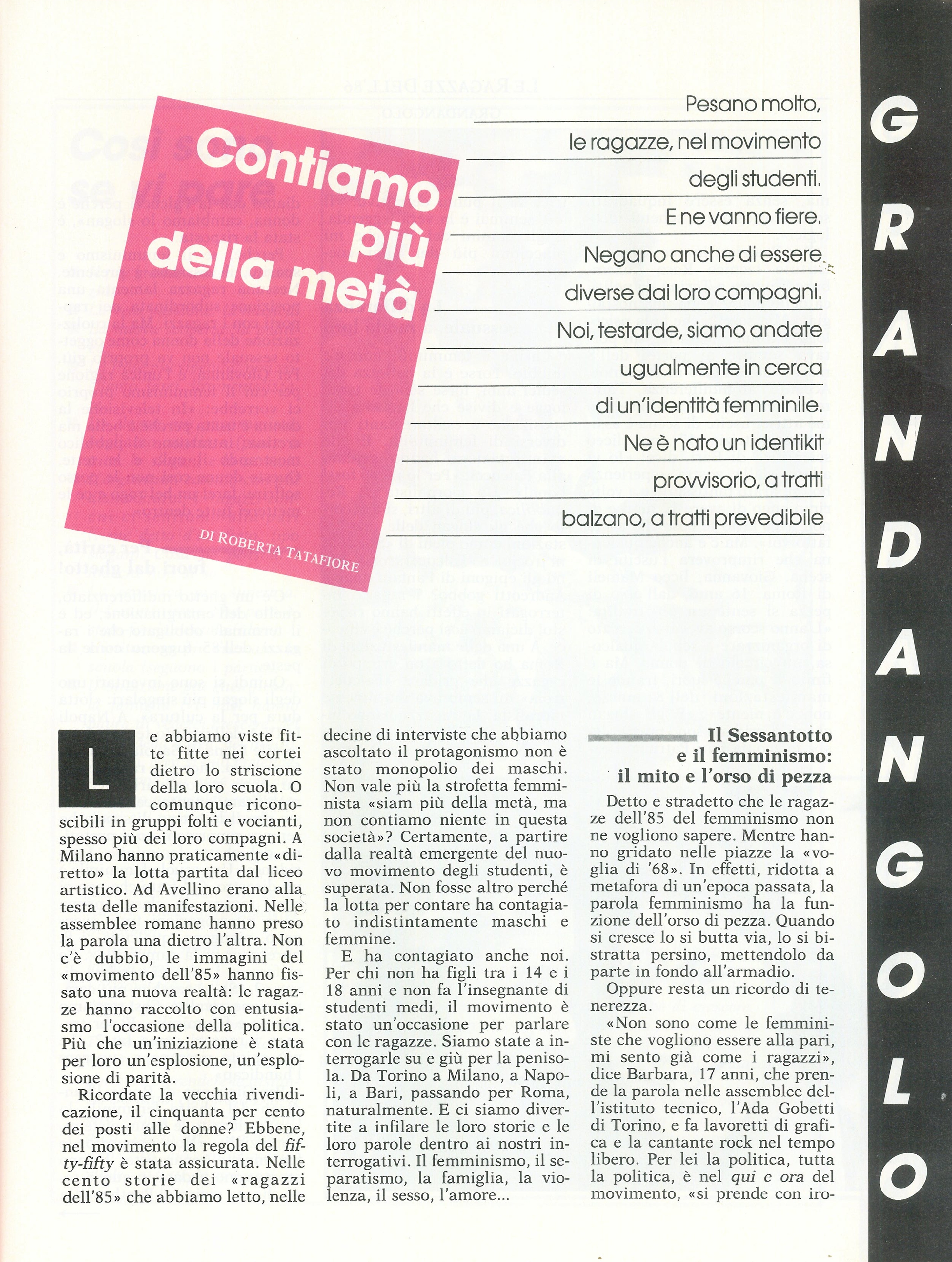 Foto: Le ragazze dell'86