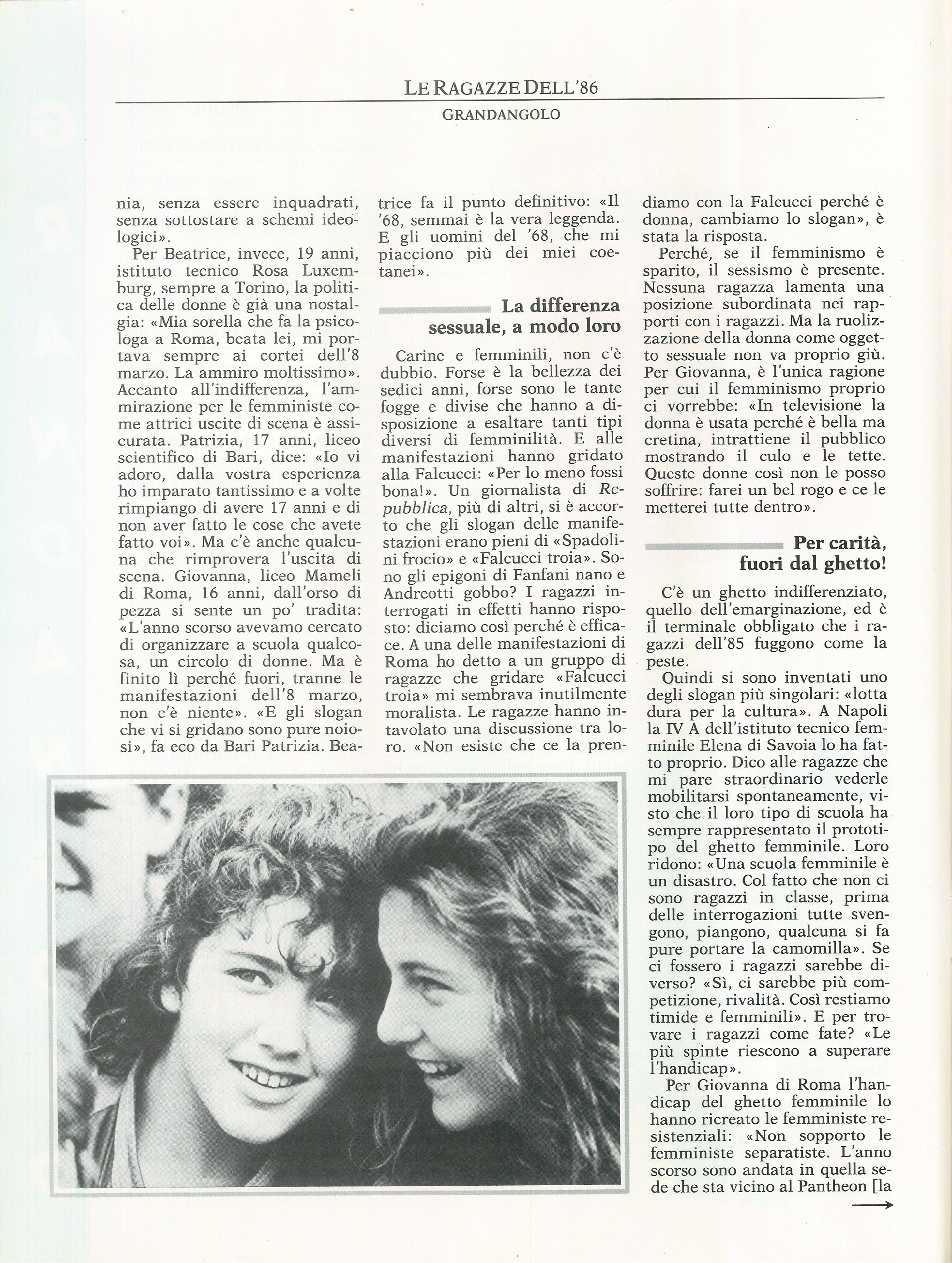 Foto: Le ragazze dell'86