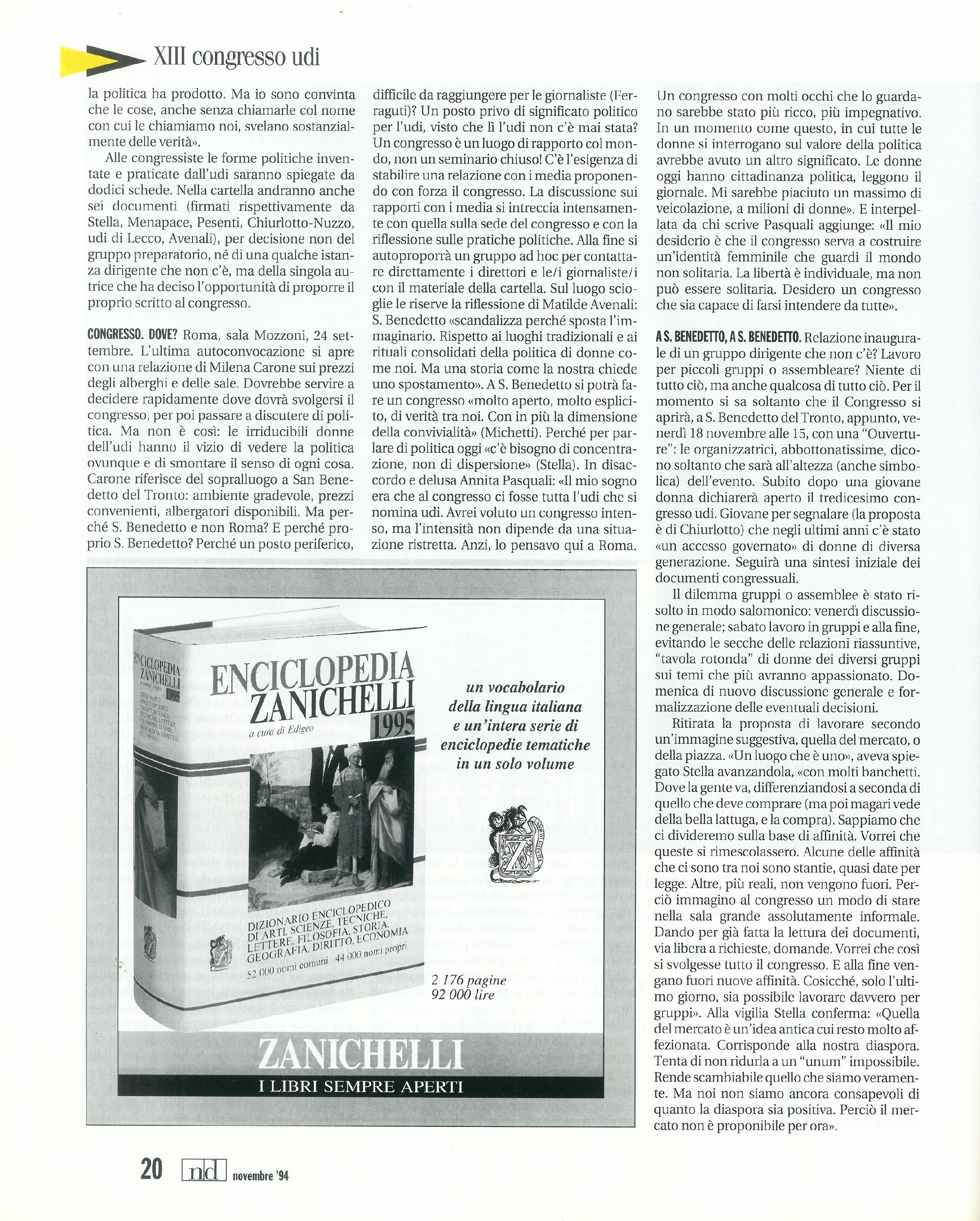 Foto: XIII congresso dell'UDI